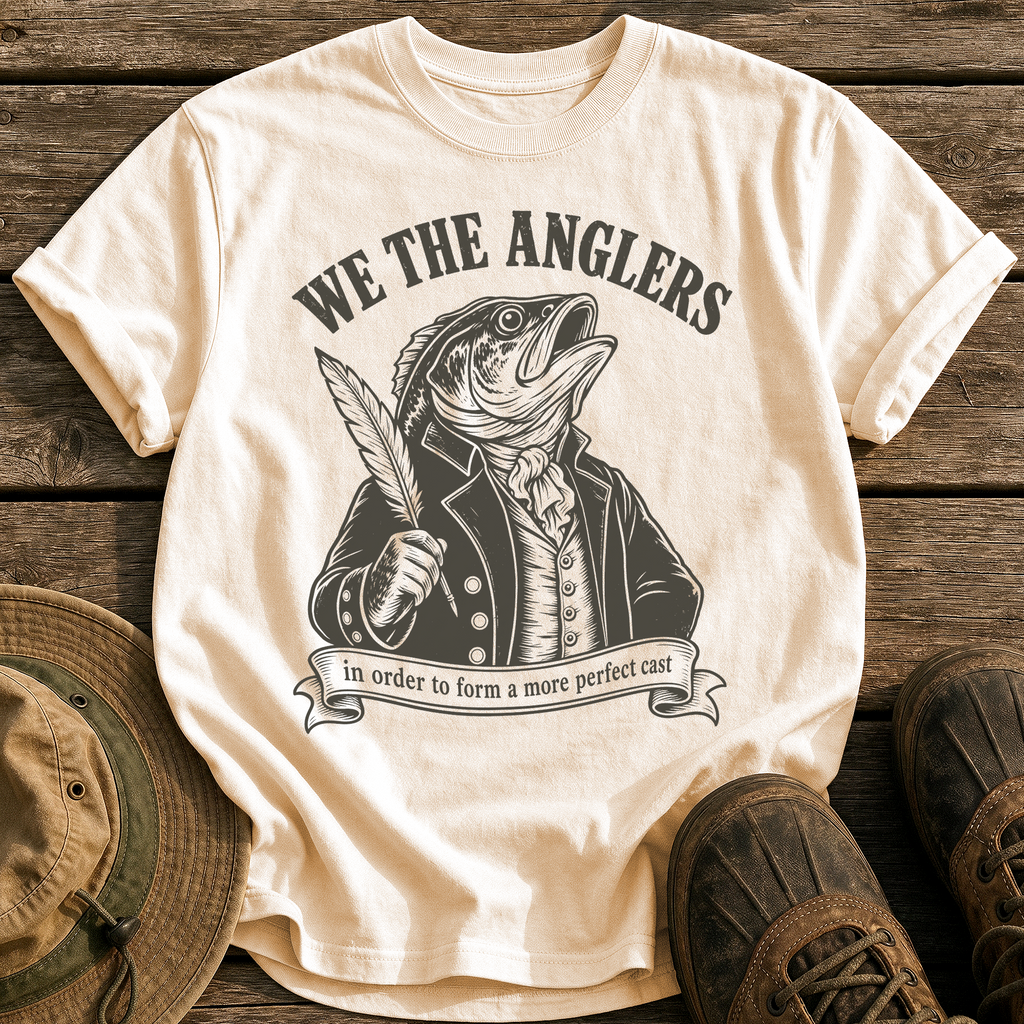 We the Anglers tee - Ivory - front