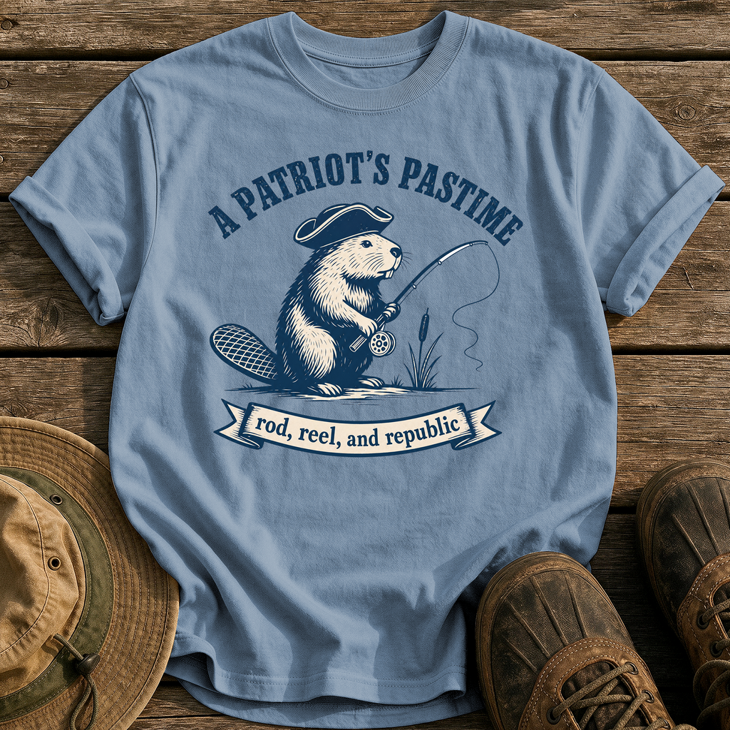 A Patriot's Pastime tee - Blue Jean - front