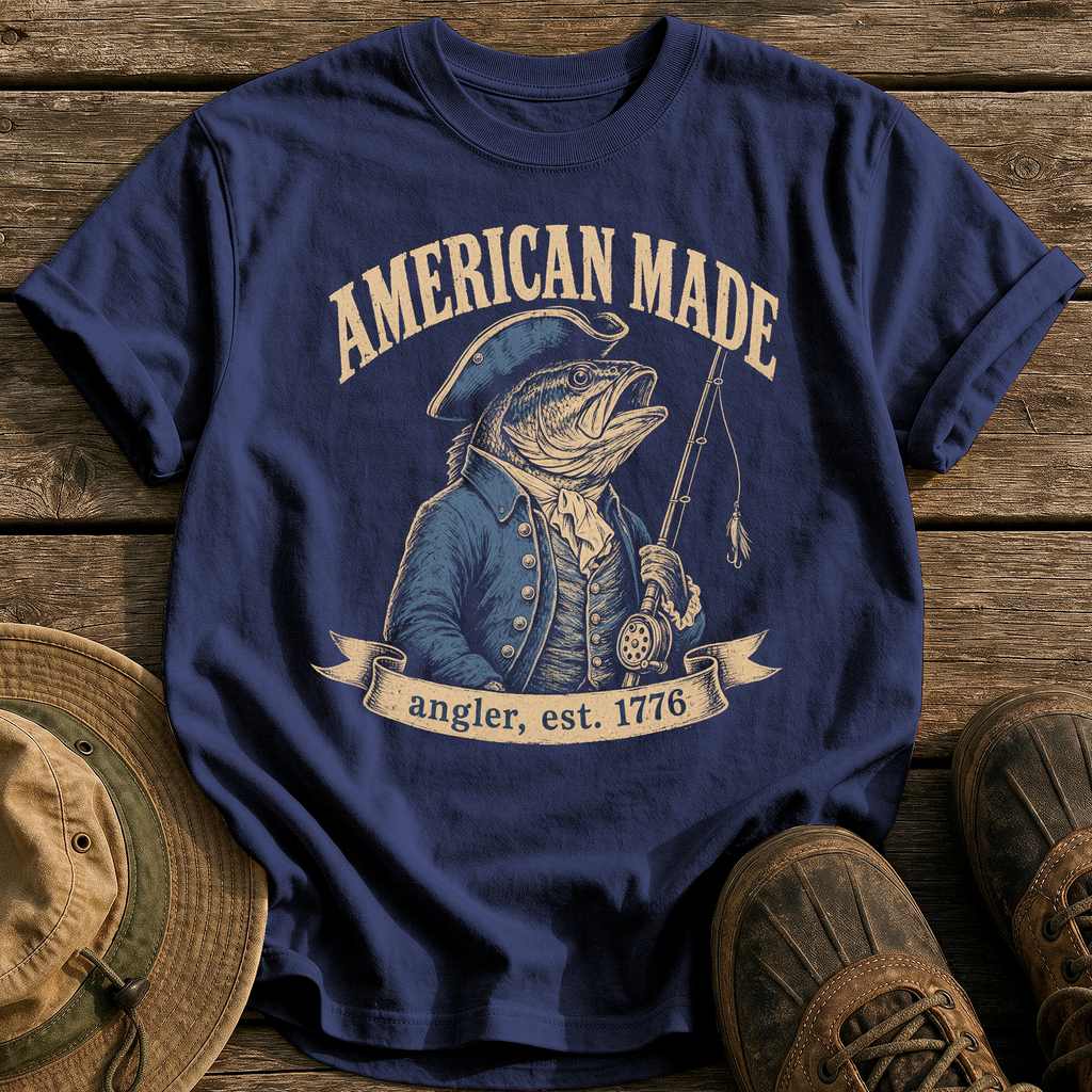 American Made Angler tee - True Navy - front