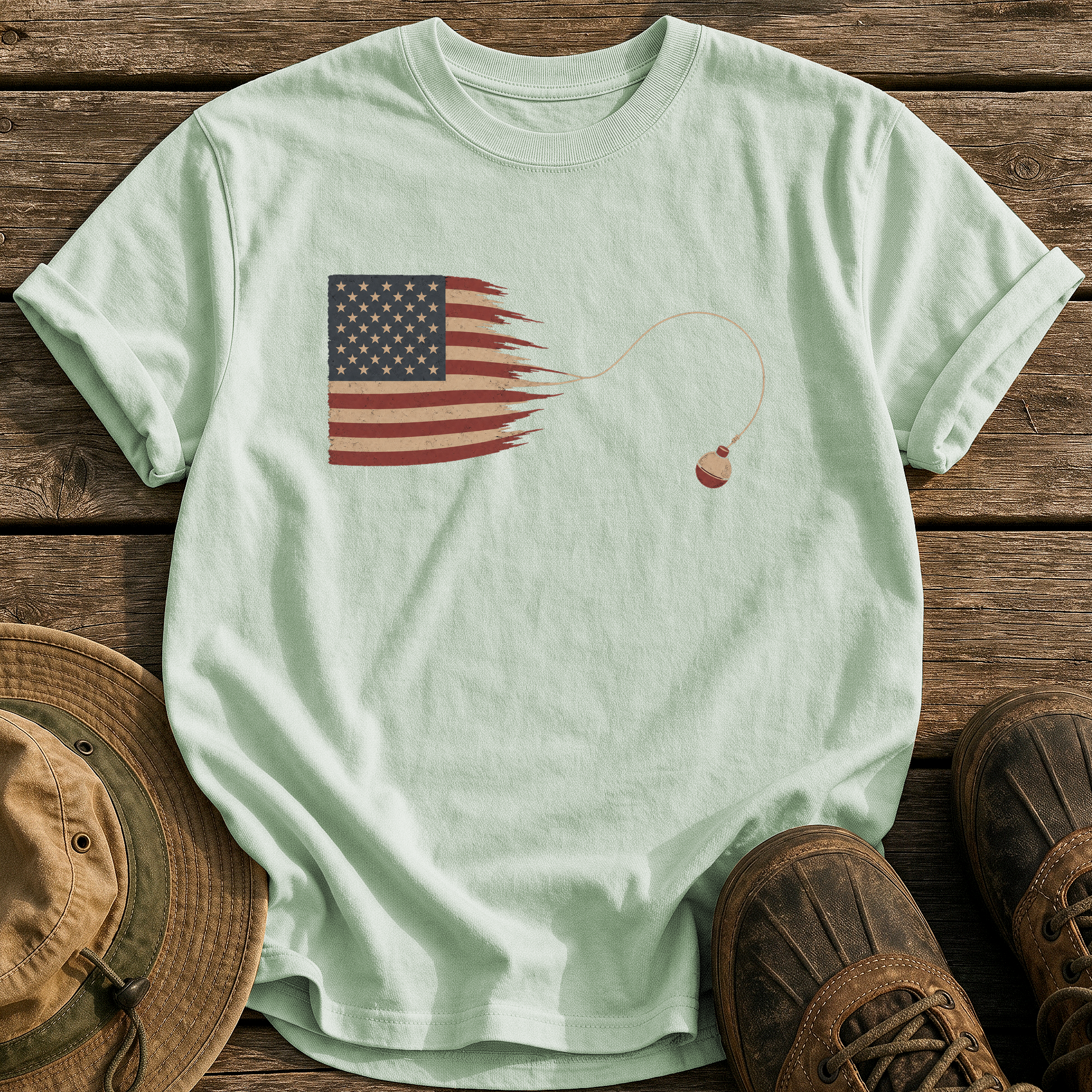 Casting Stripes tee - Bay - front