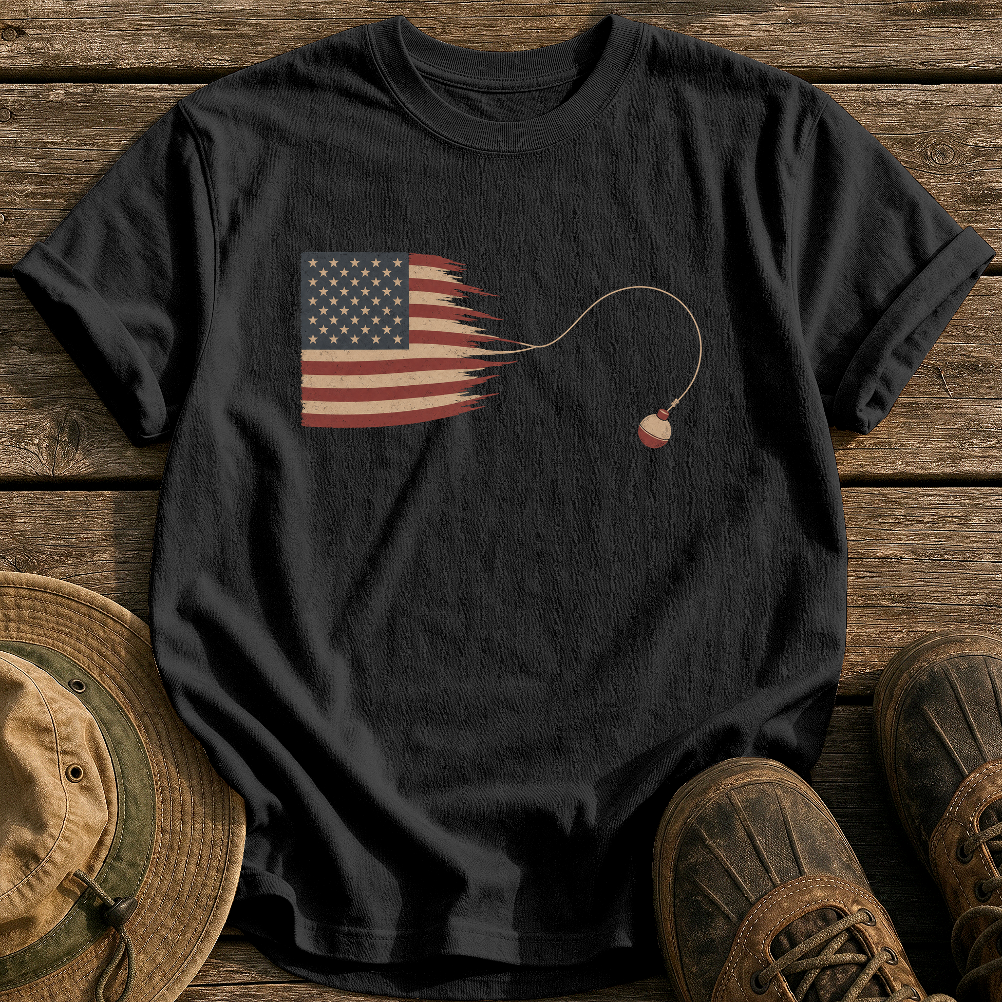 Casting Stripes tee - Black - front