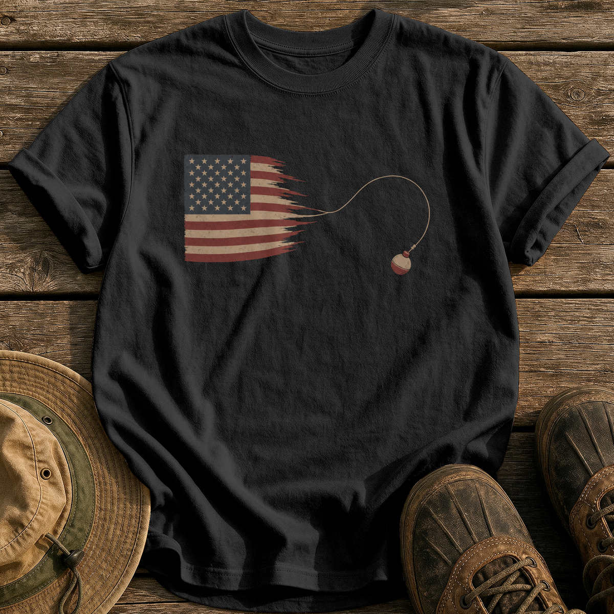Casting Stripes tee - Black - front