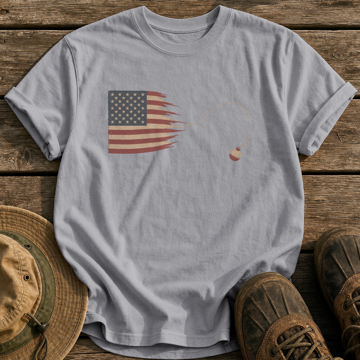 Casting Stripes tee - Grey - front