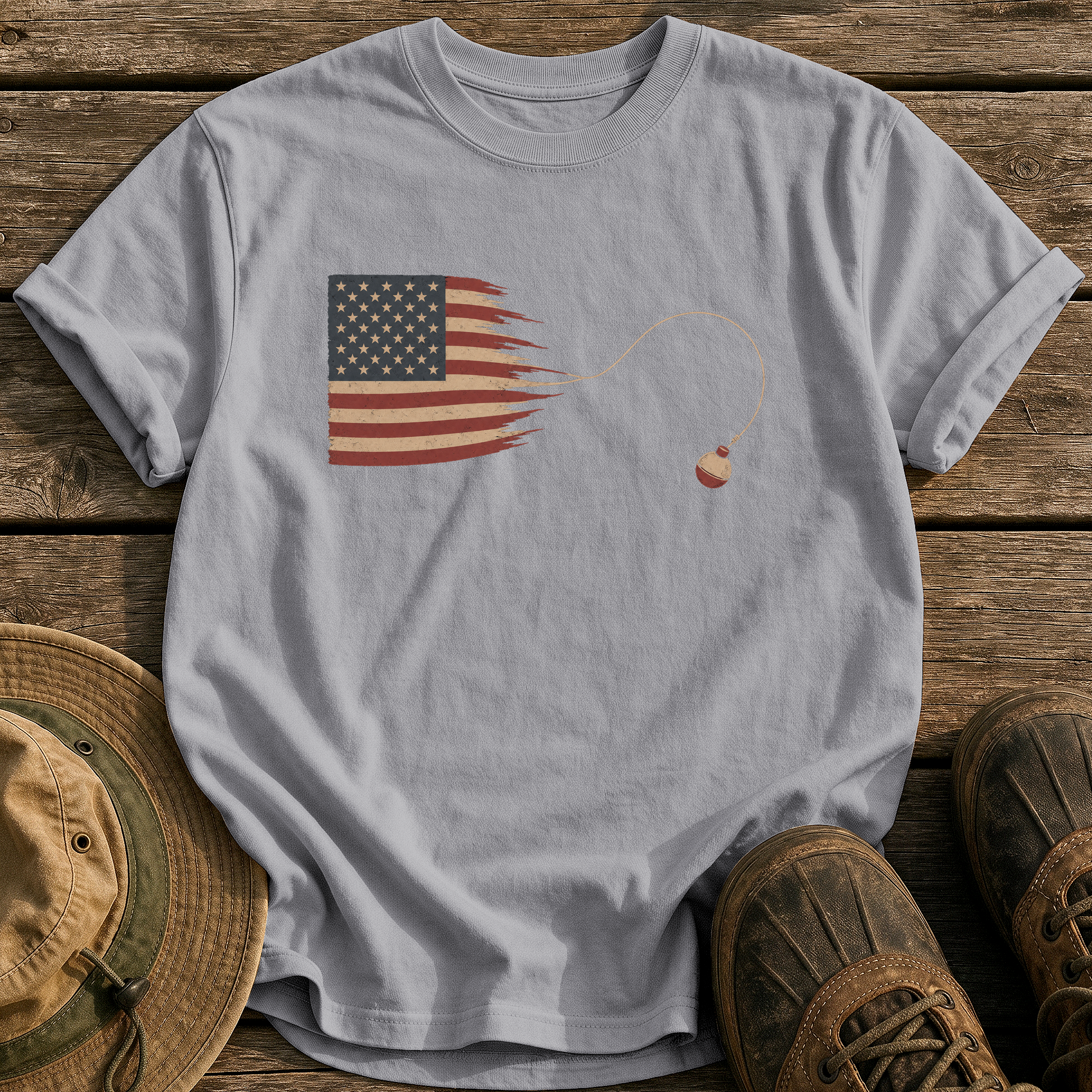 Casting Stripes tee - Grey - front