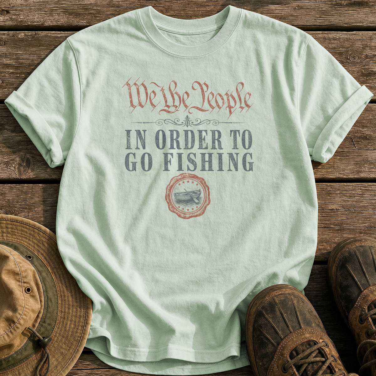 We the People Go Fishing tee - Bay - front