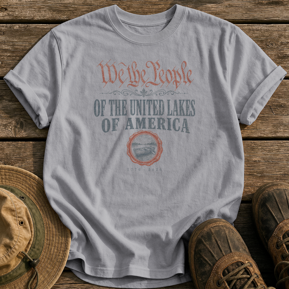 United Lakes of America tee - Grey - front
