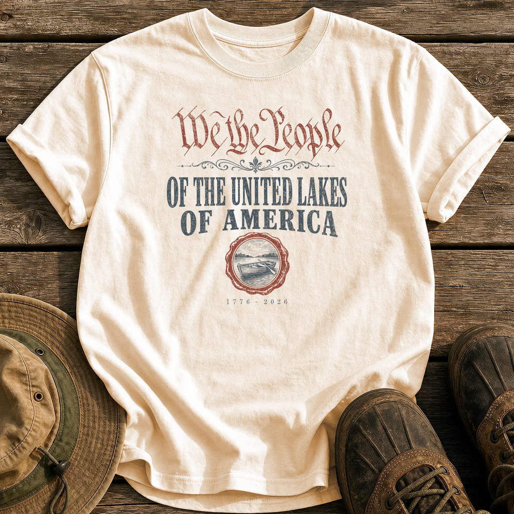 United Lakes of America tee - Ivory - front