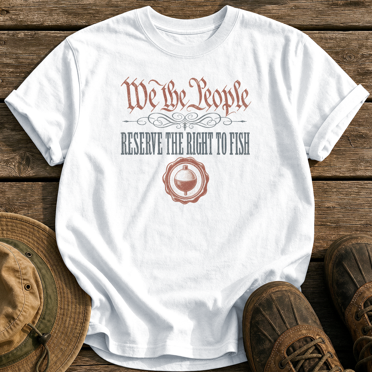 Reserve the Right to Fish tee - White - front