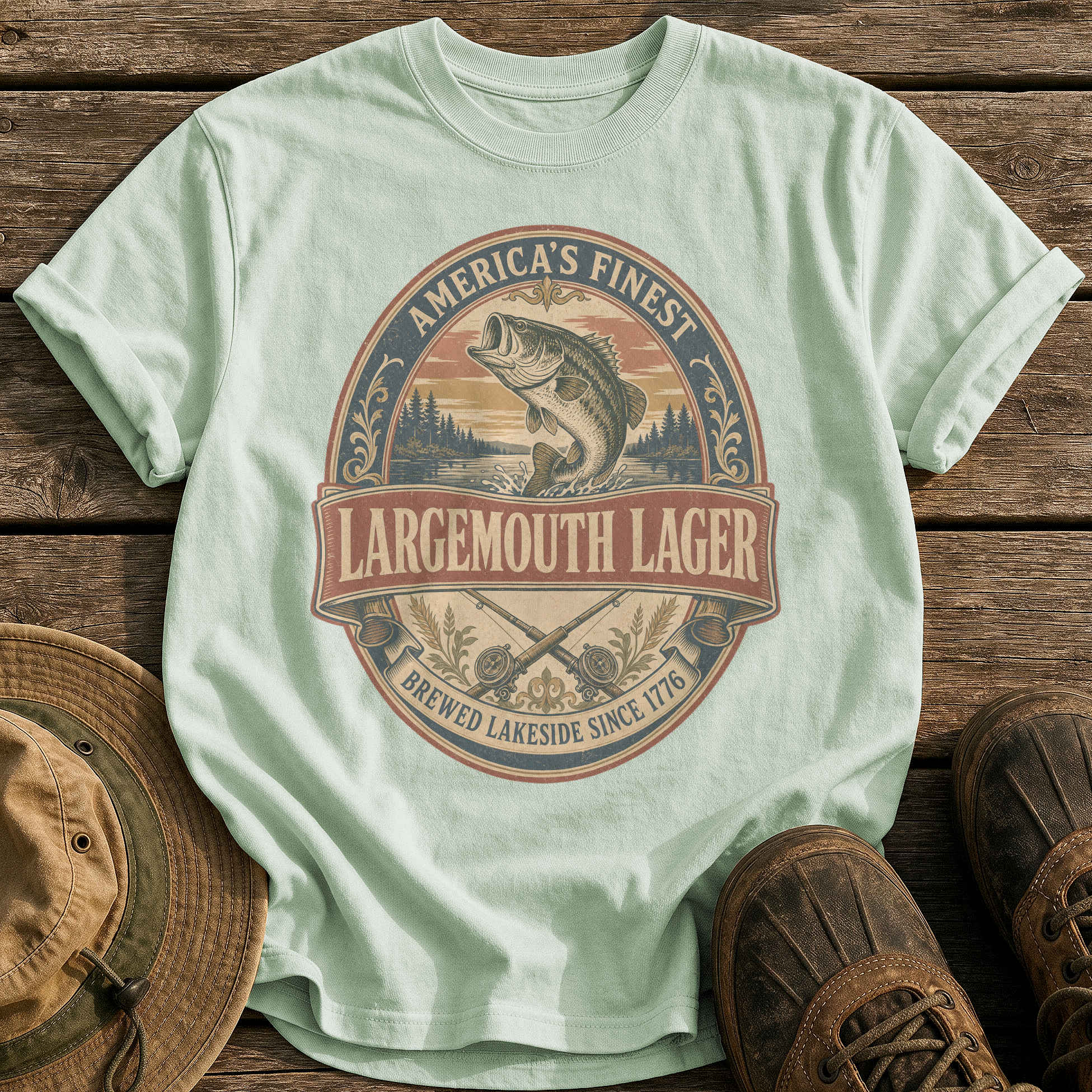 Largemouth Lager tee - Bay - front