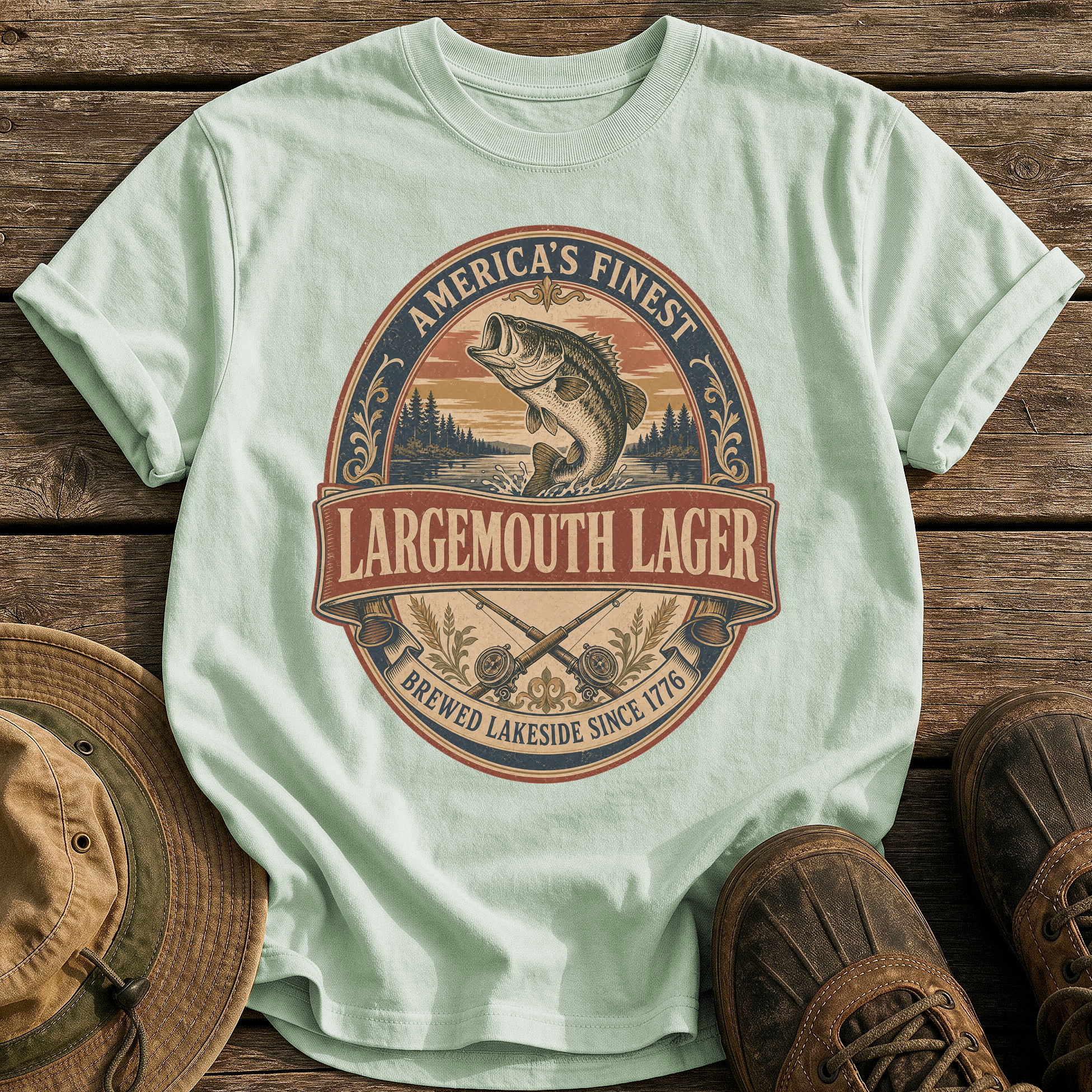 Largemouth Lager tee - Bay - front
