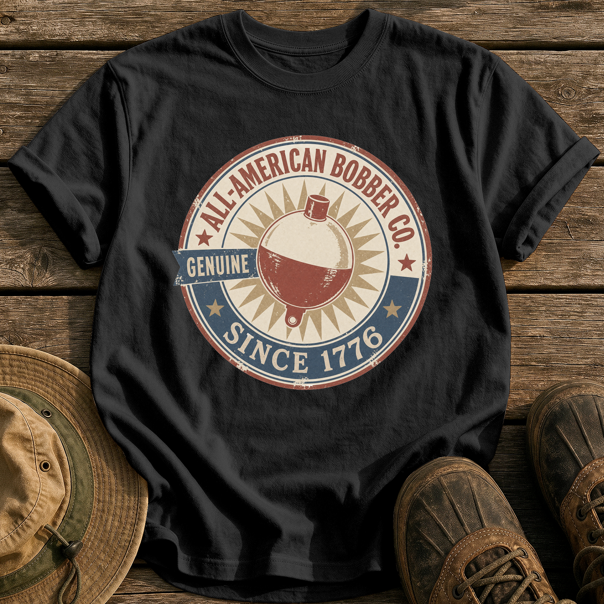 All-American Bobber Co. tee - Black - front