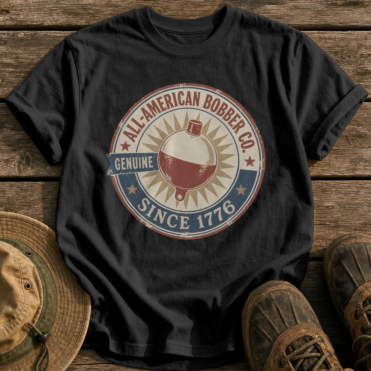 All-American Bobber Co. tee - Black - front
