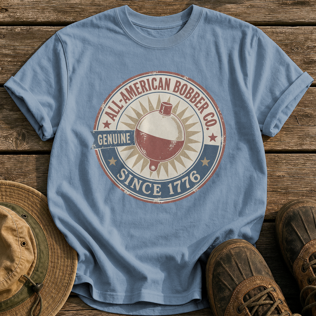 All-American Bobber Co. tee - Blue Jean - front