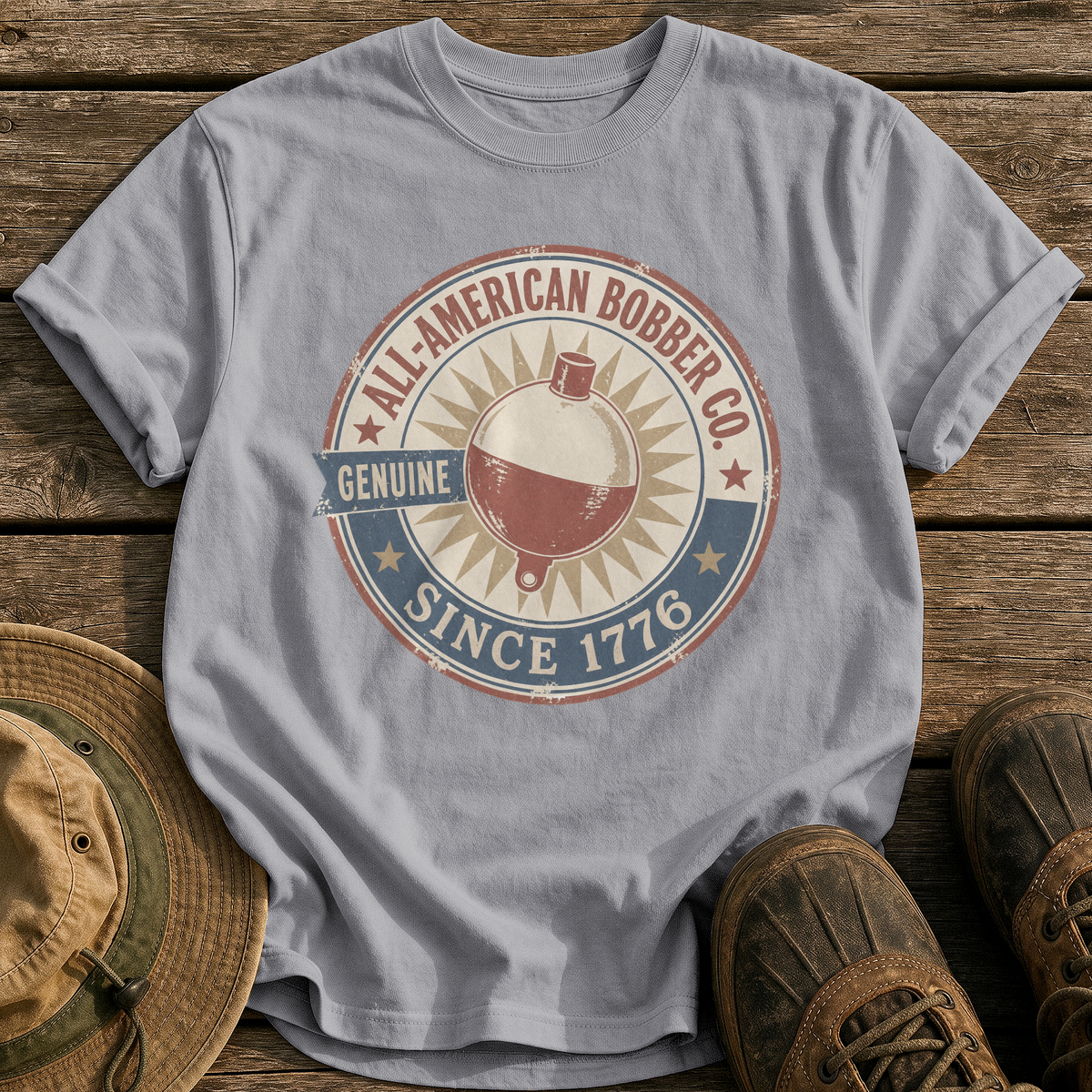All-American Bobber Co. tee - Grey - front
