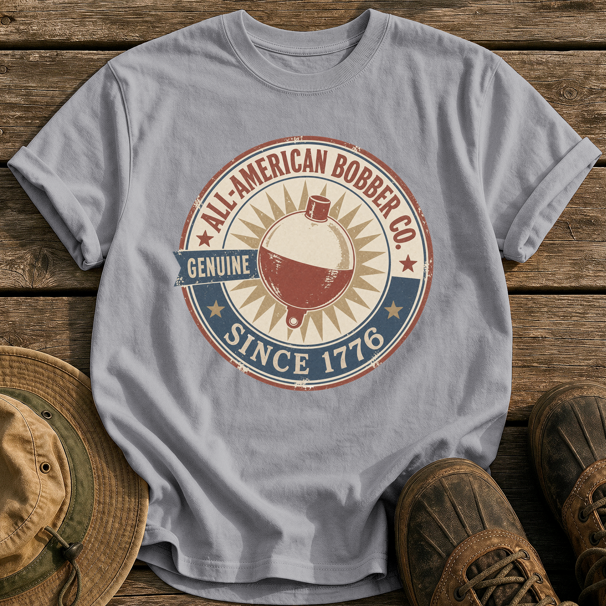 All-American Bobber Co. tee - Grey - front