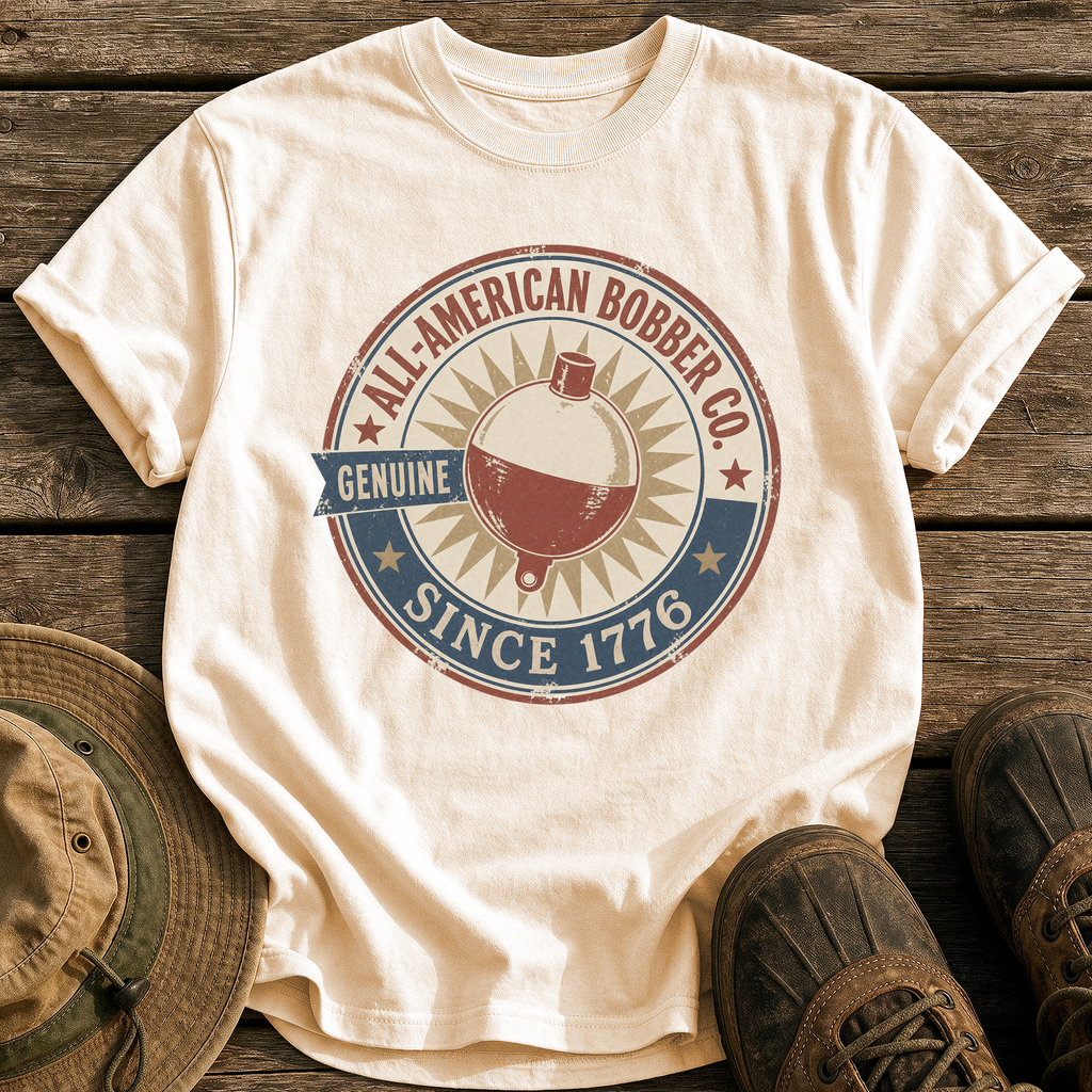 All-American Bobber Co. tee - Ivory - front