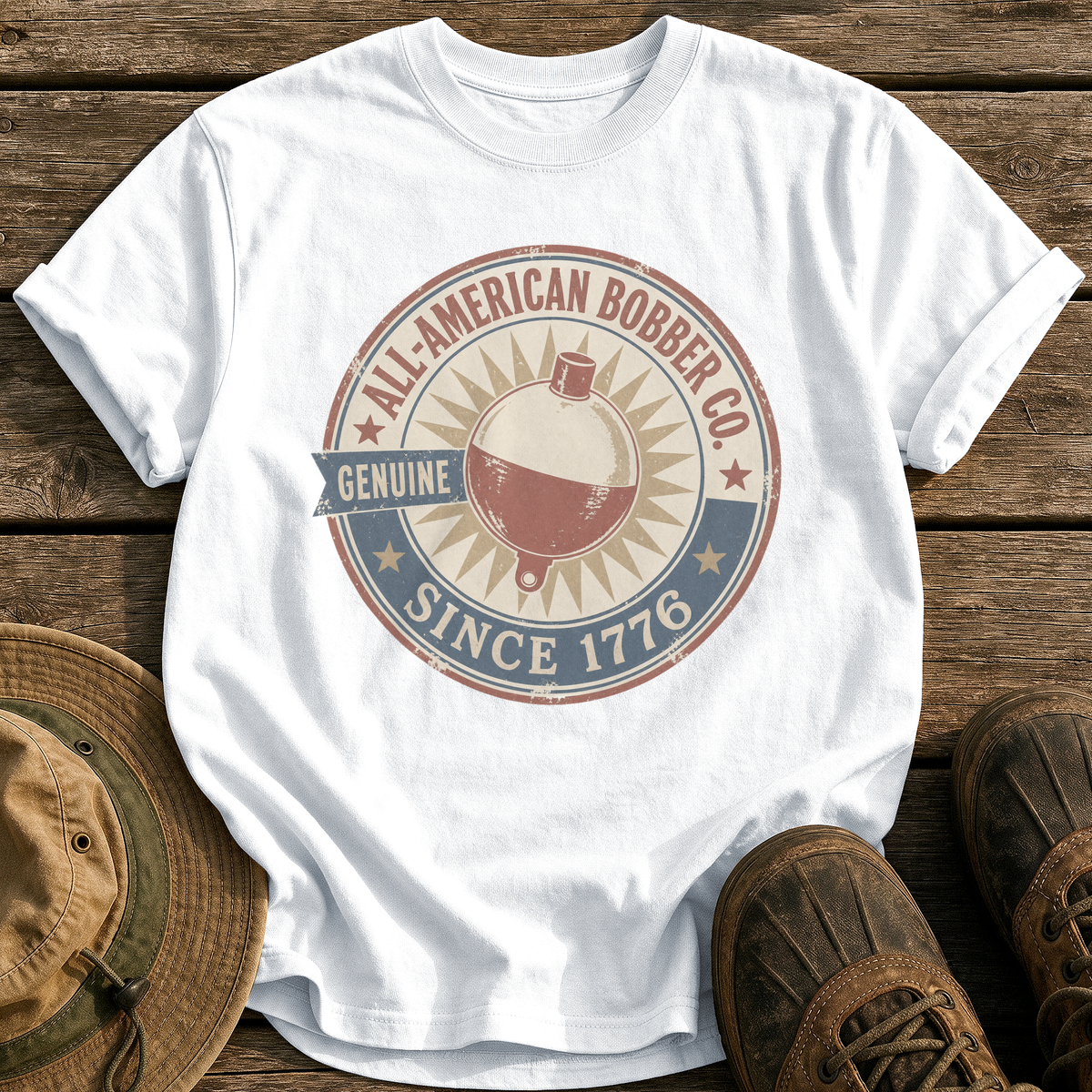 All-American Bobber Co. tee - White - front