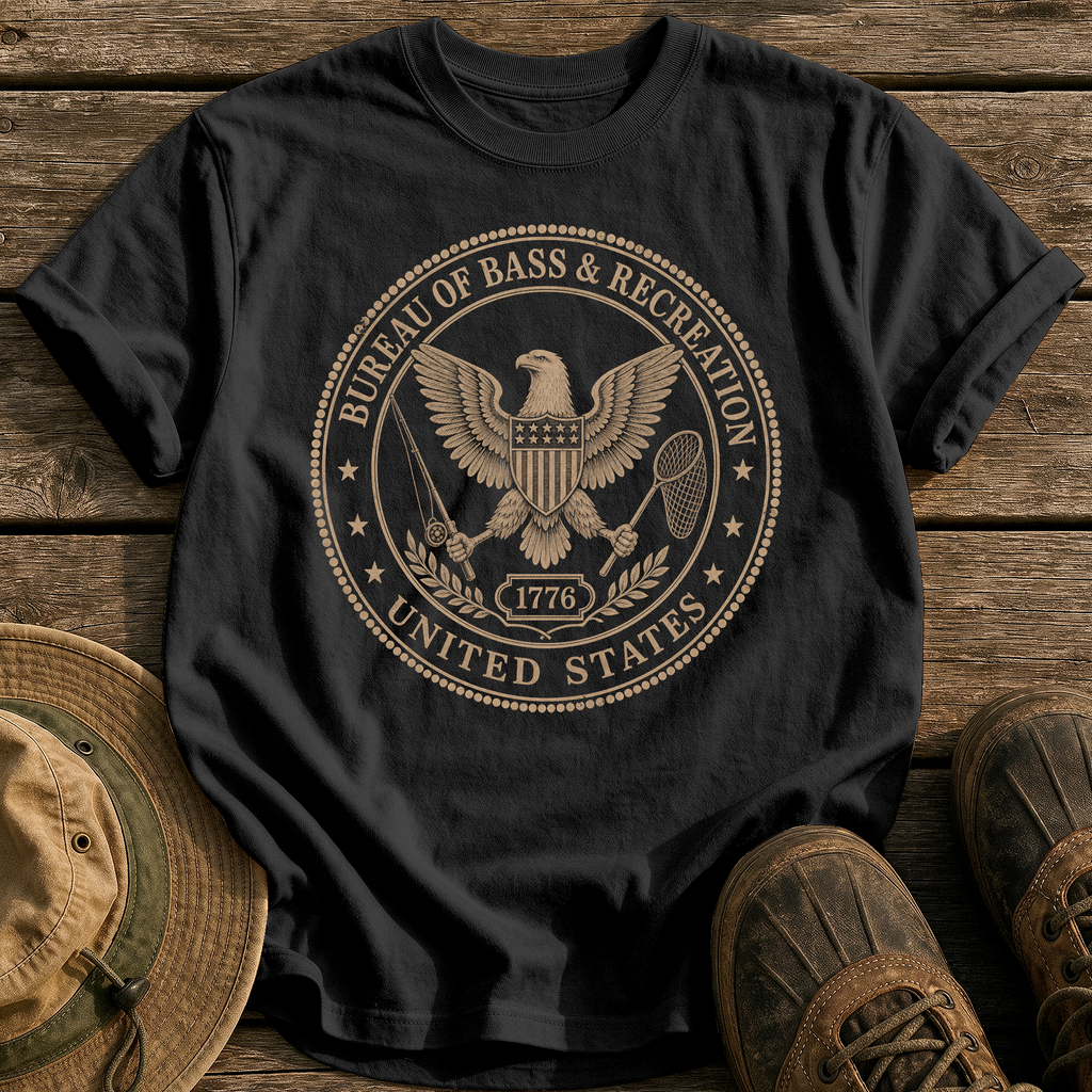 Bureau of Bass tee - Black - front