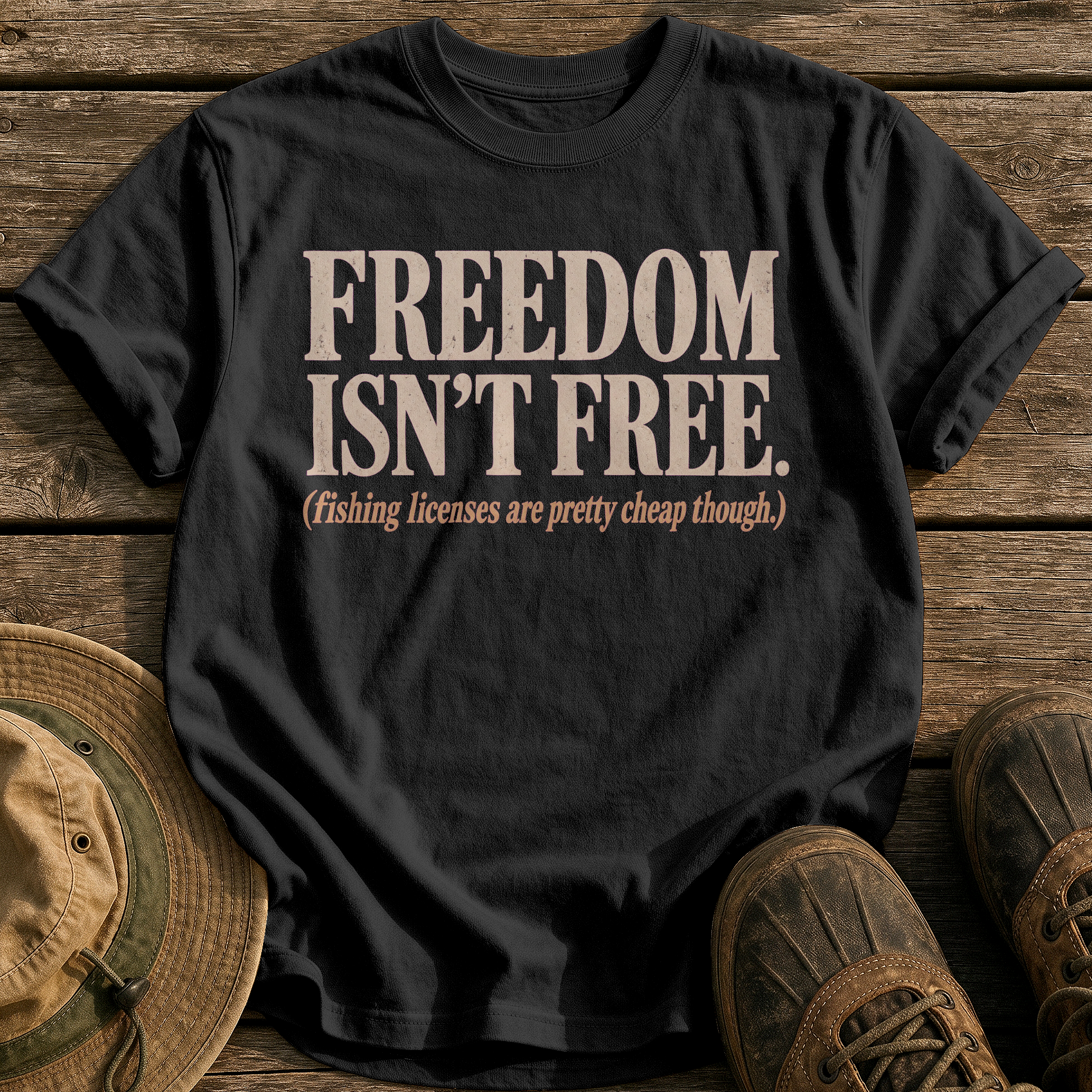 Freedom Isn't Free tee - Black - front