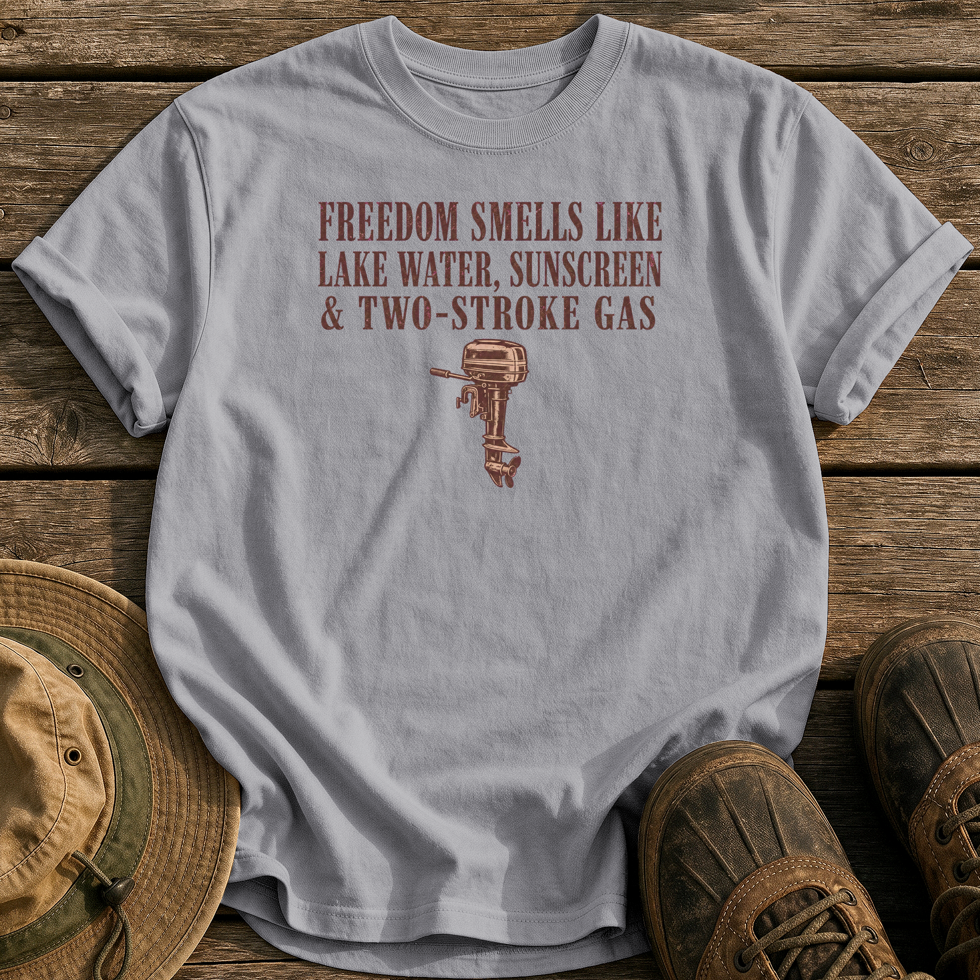 Smells Like Freedom tee - Grey - front