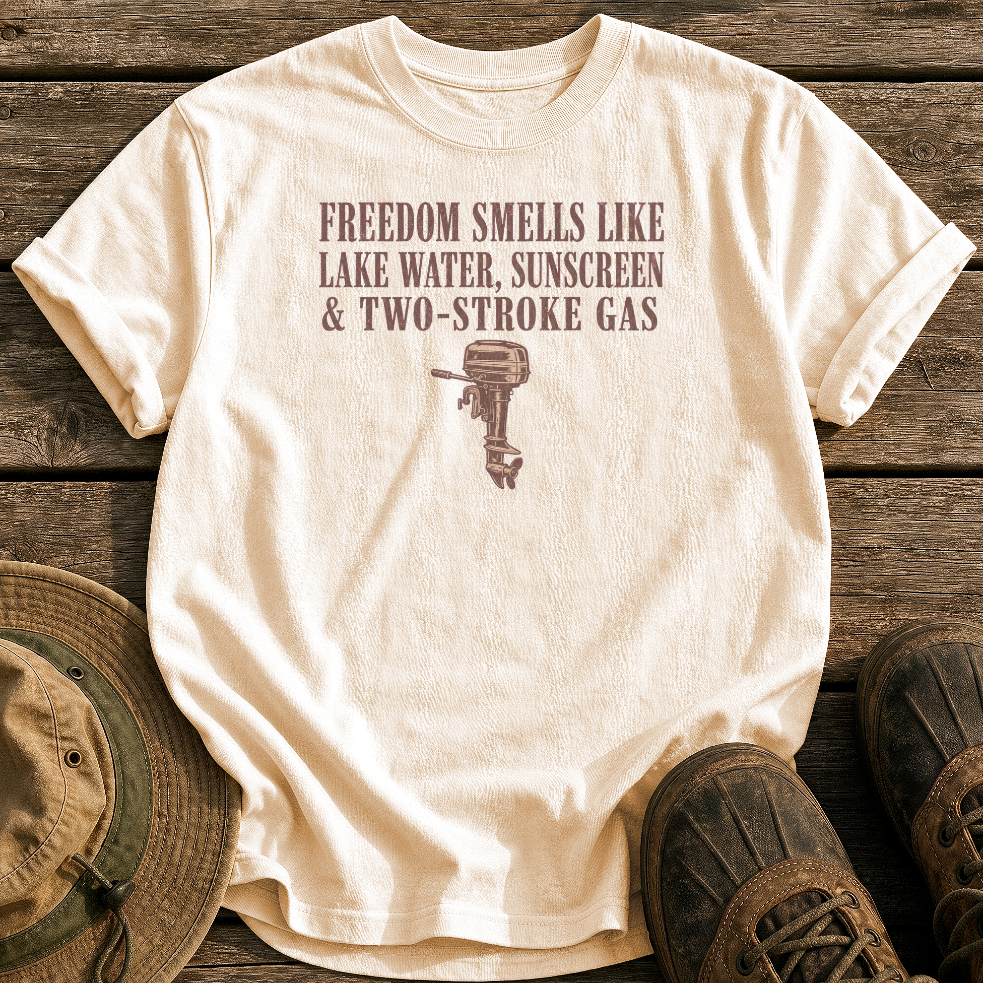 Smells Like Freedom tee - Ivory - front