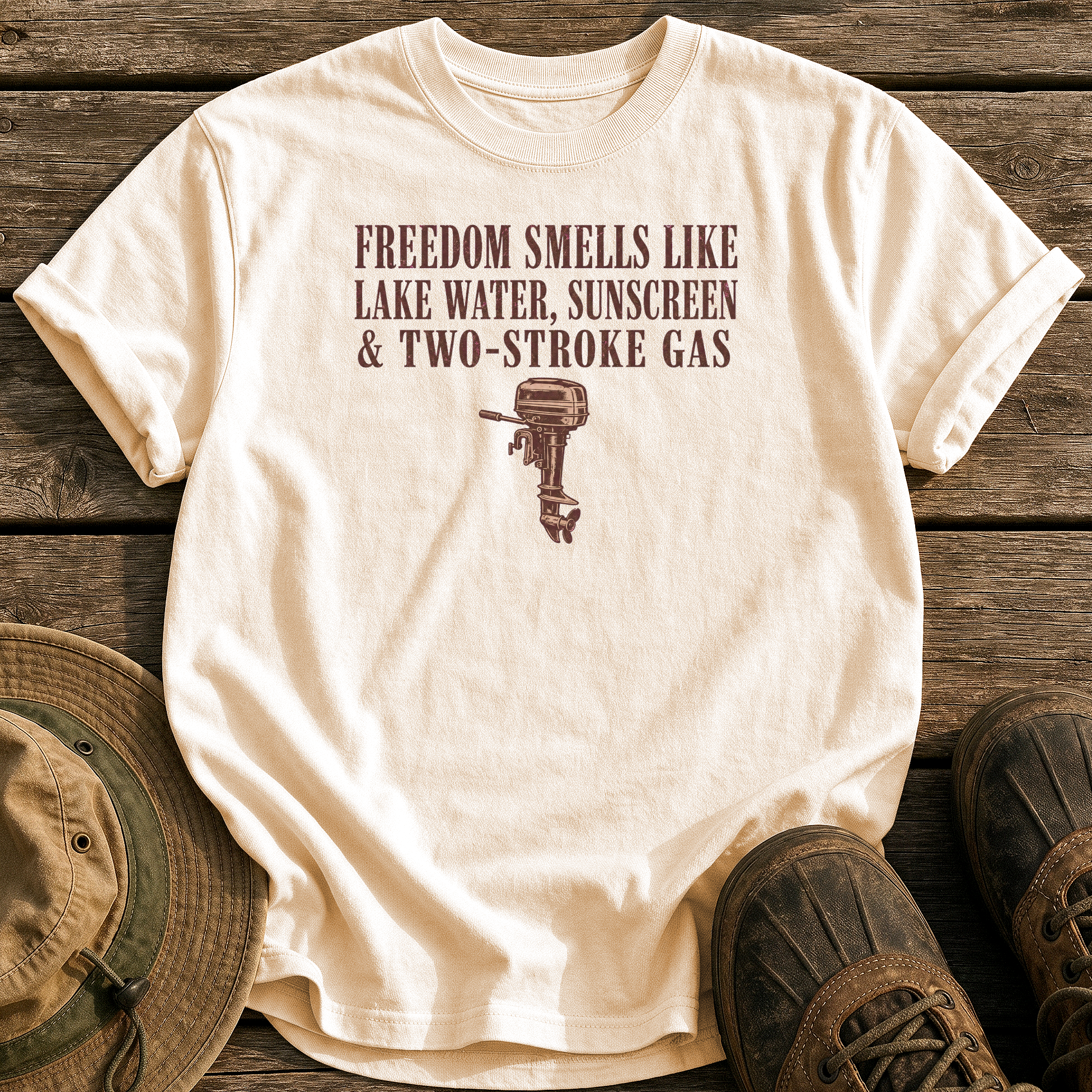 Smells Like Freedom tee - Ivory - front