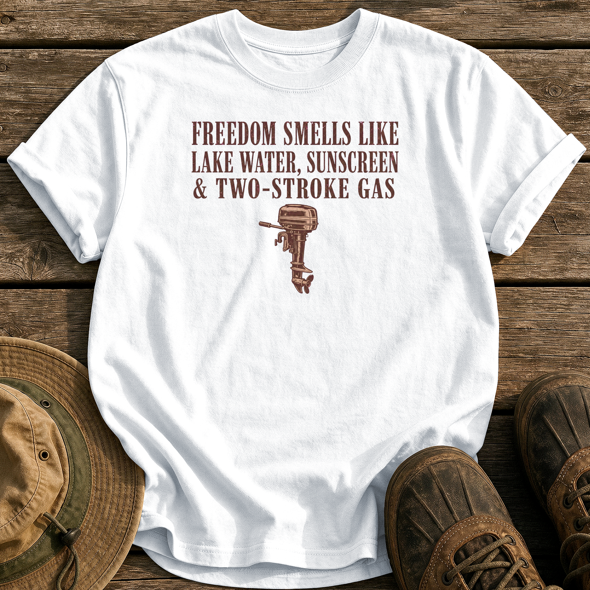 Smells Like Freedom tee - White - front