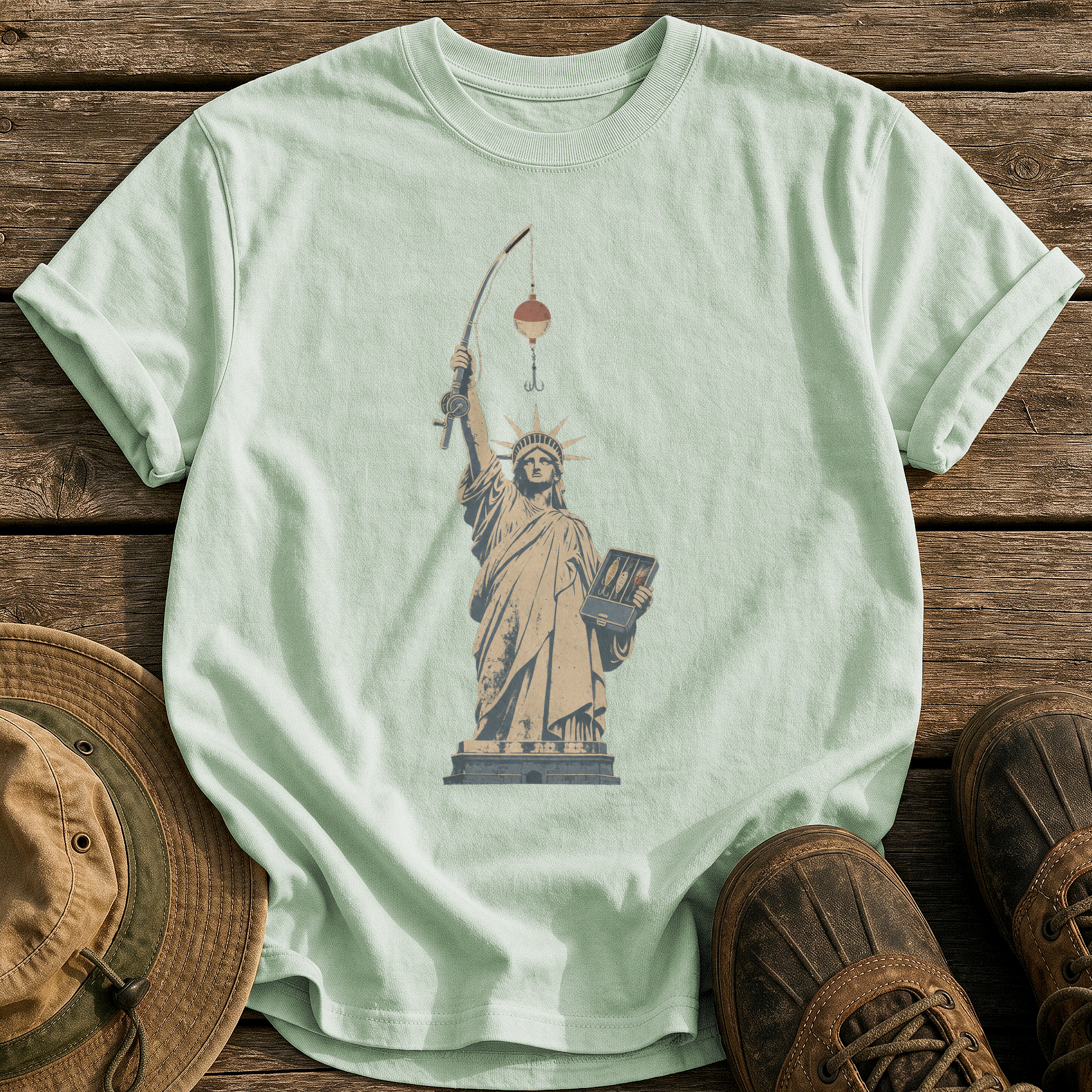 Lady Liberty's Rod tee - Bay - front
