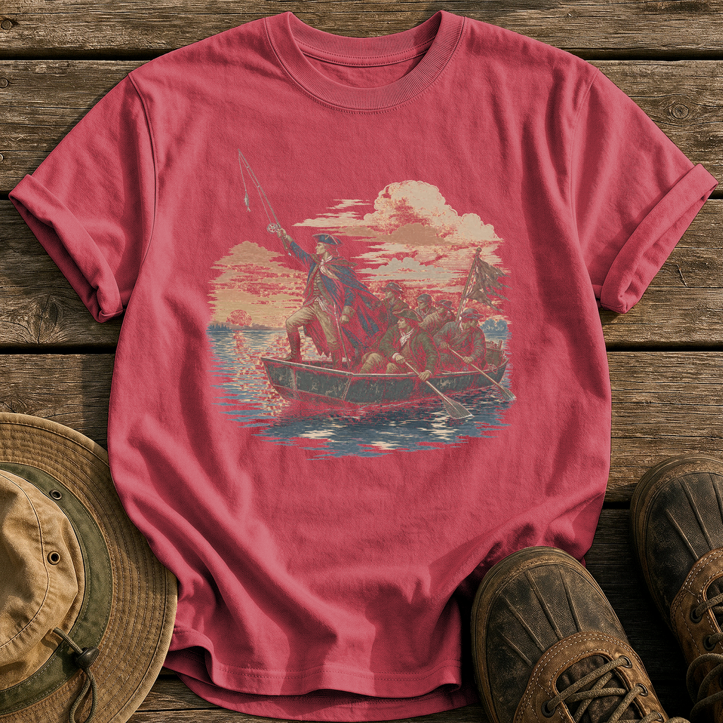 Crossing the Delaware tee - Chili - front