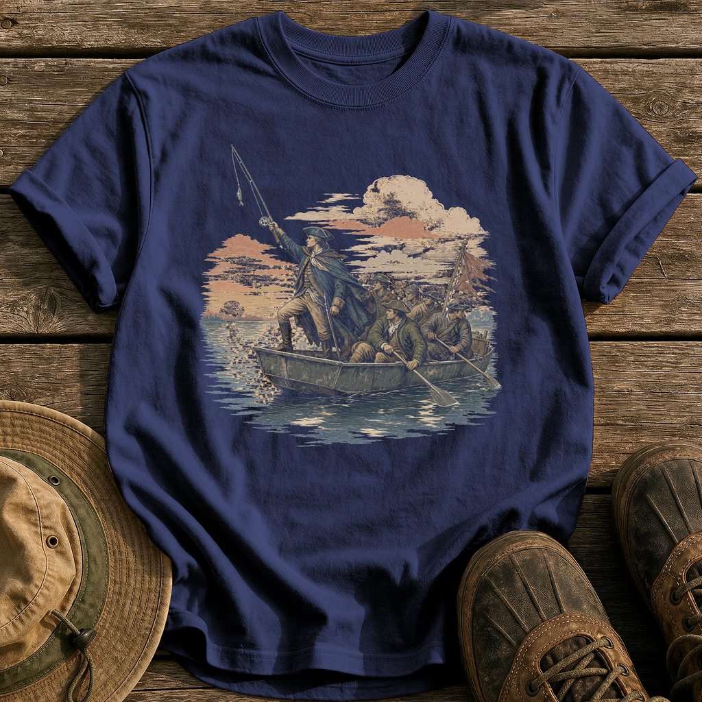 Crossing the Delaware tee - True Navy - front