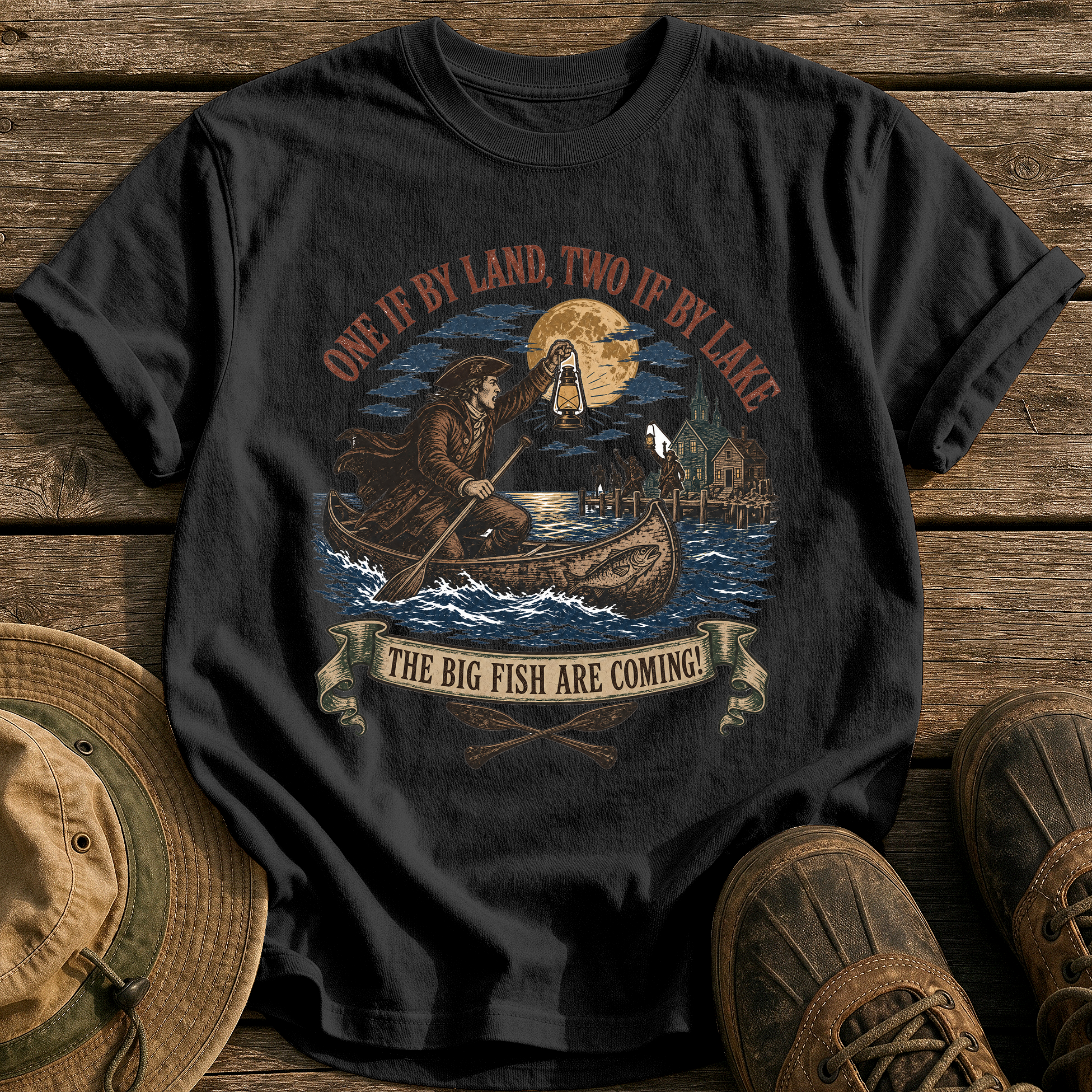 Paul Revere's Ride tee - Black - front