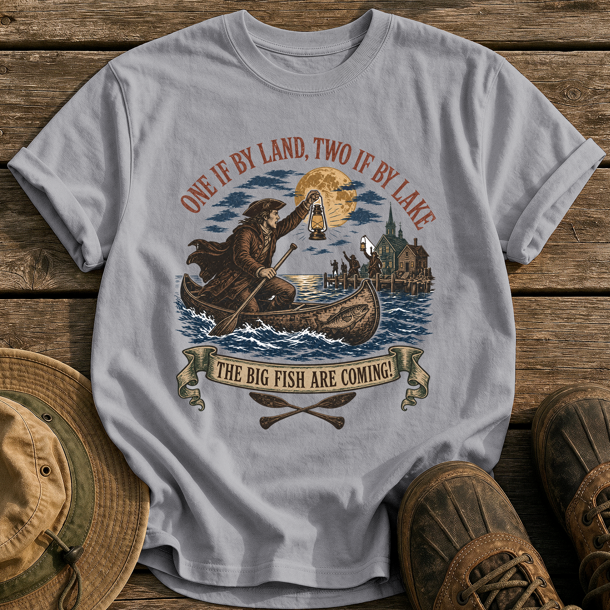 Paul Revere's Ride tee - Grey - front