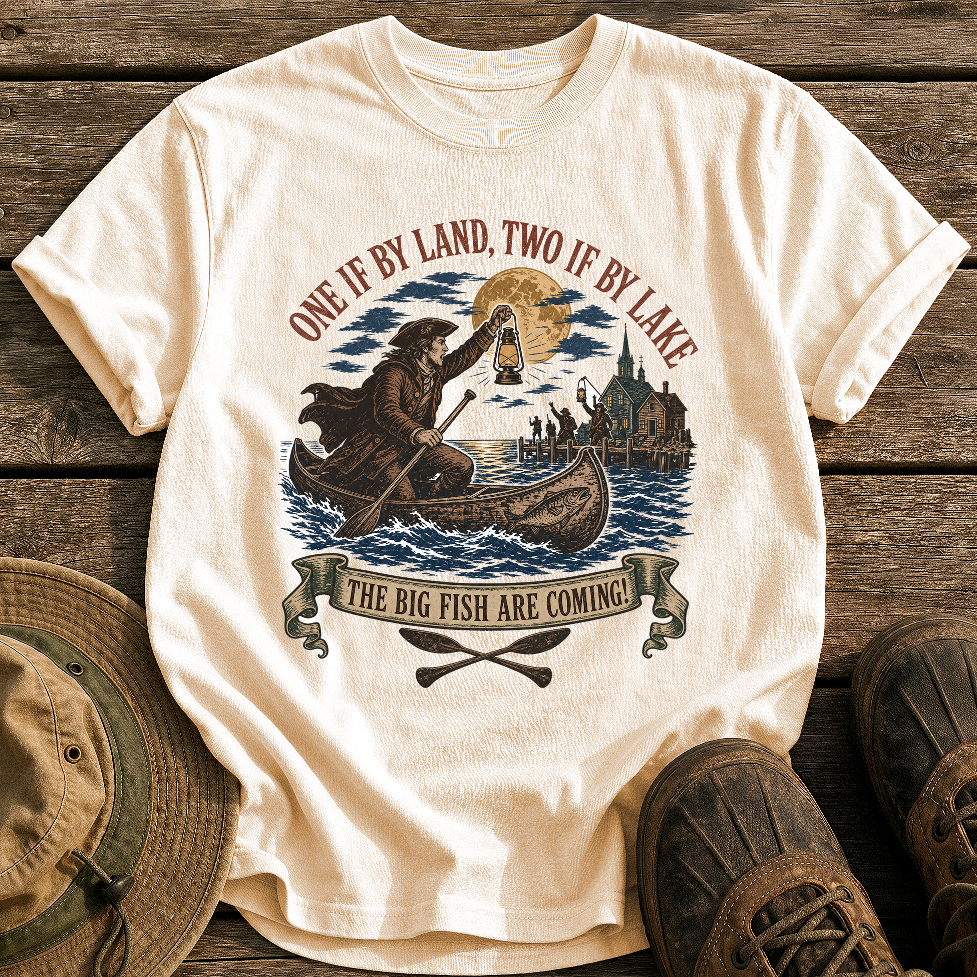 Paul Revere's Ride tee - Ivory - front