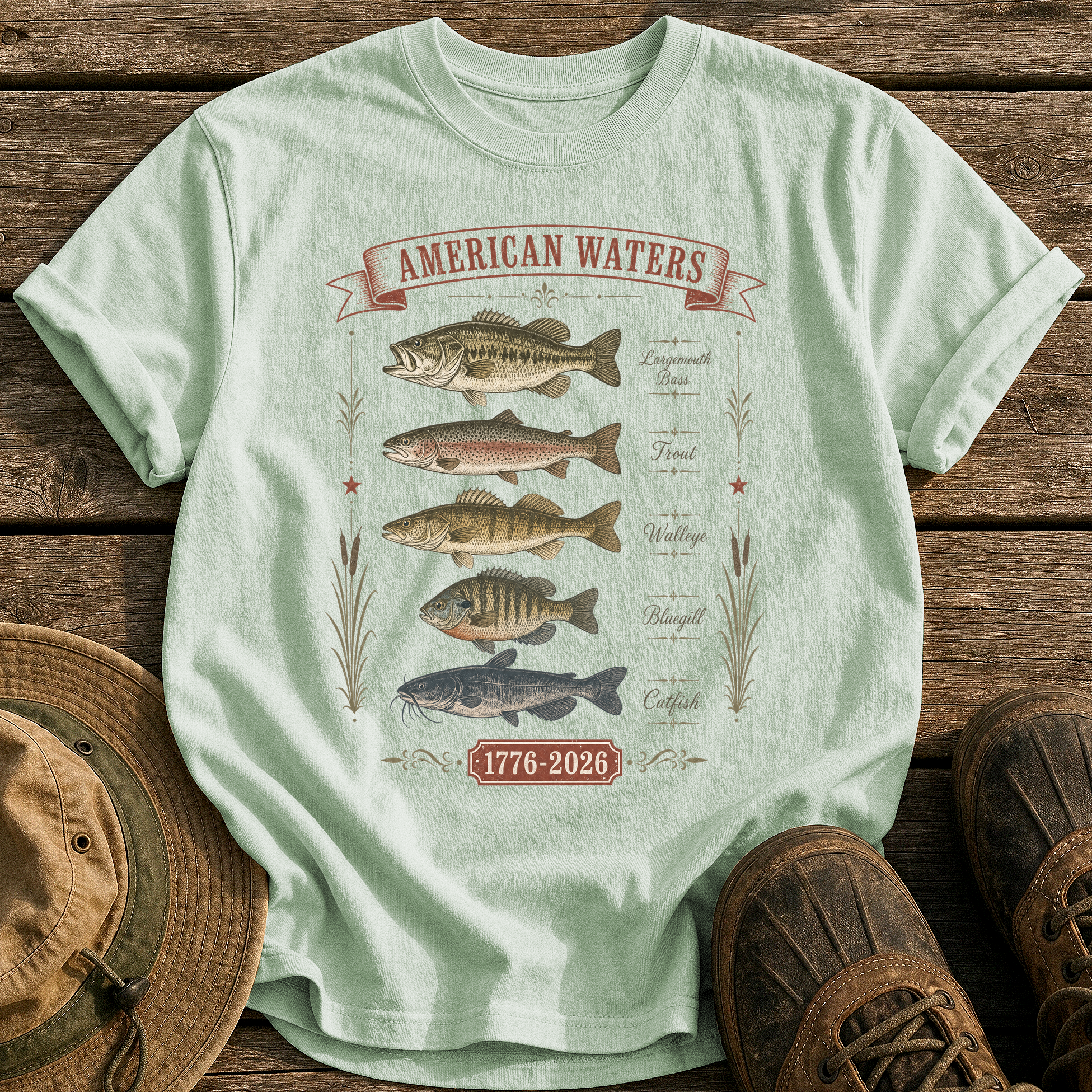 American Waters Field Guide tee - Bay - front