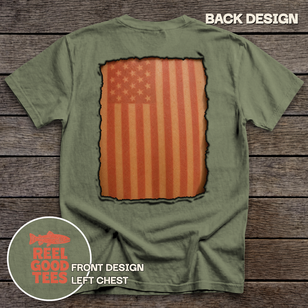 Star-Spangled & Sunburned tee - Sage - back