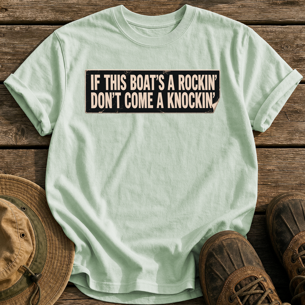 If This Boat's a Rockin' tee - Bay - front