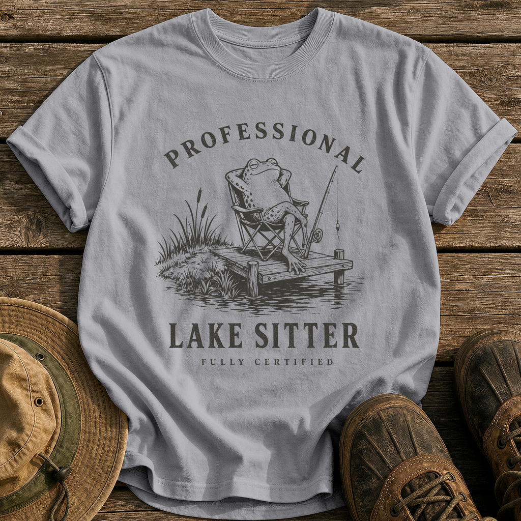 Professional Lake Sitter tee - Grey - front