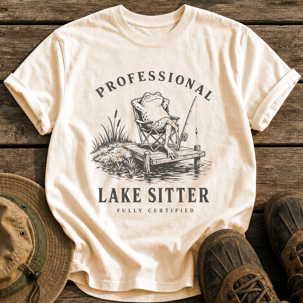 Professional Lake Sitter tee - Ivory - front