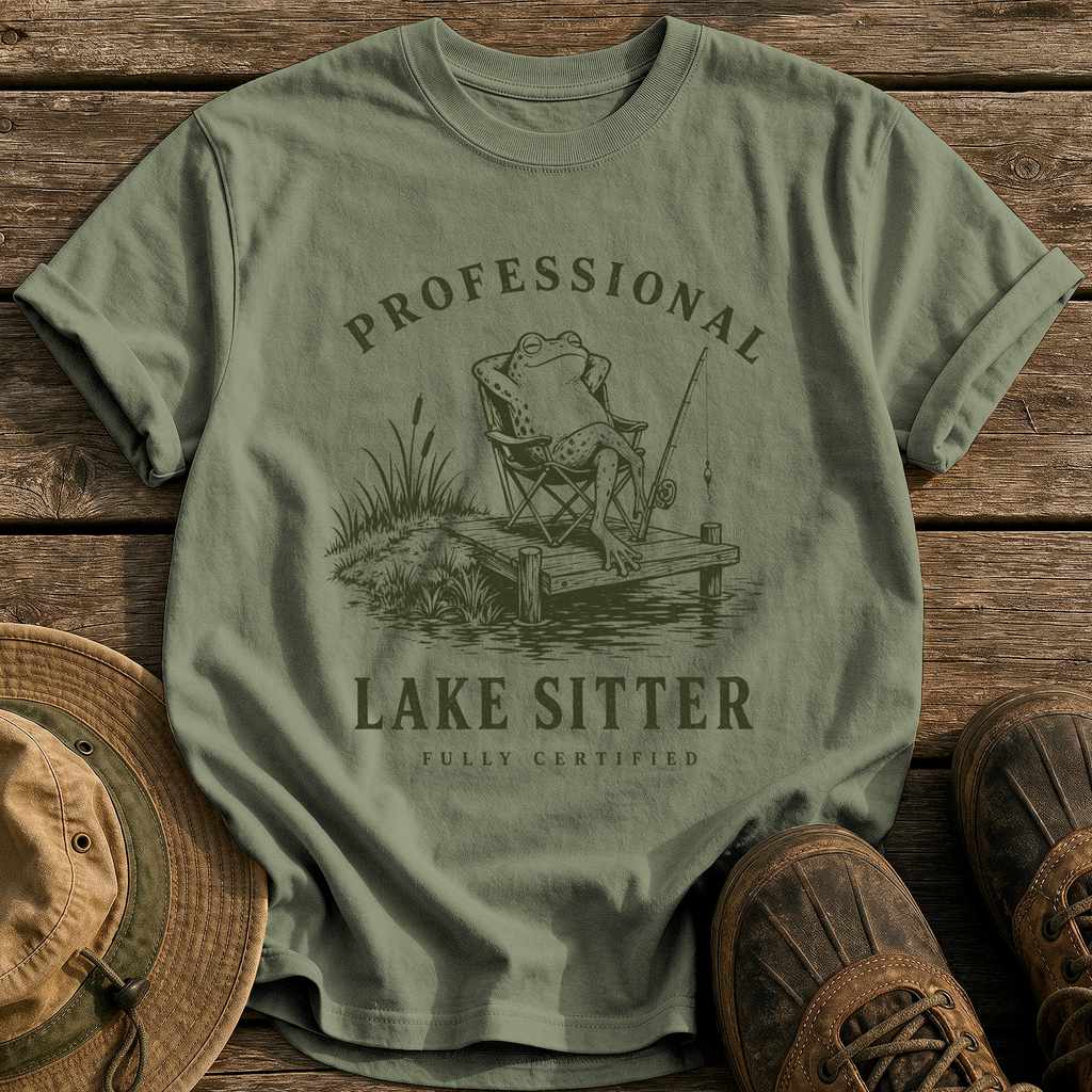 Professional Lake Sitter tee - Sage - front