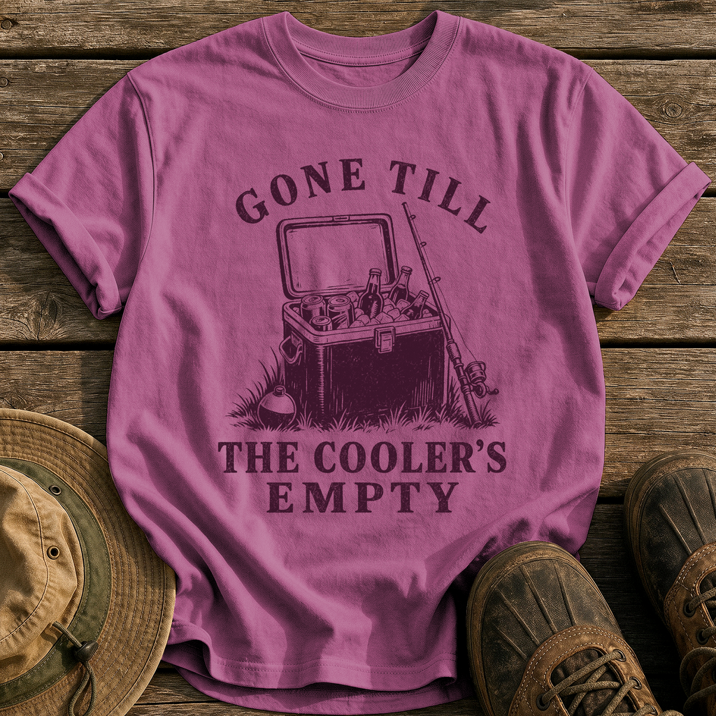 Gone Till The Cooler's Empty tee - Berry - front