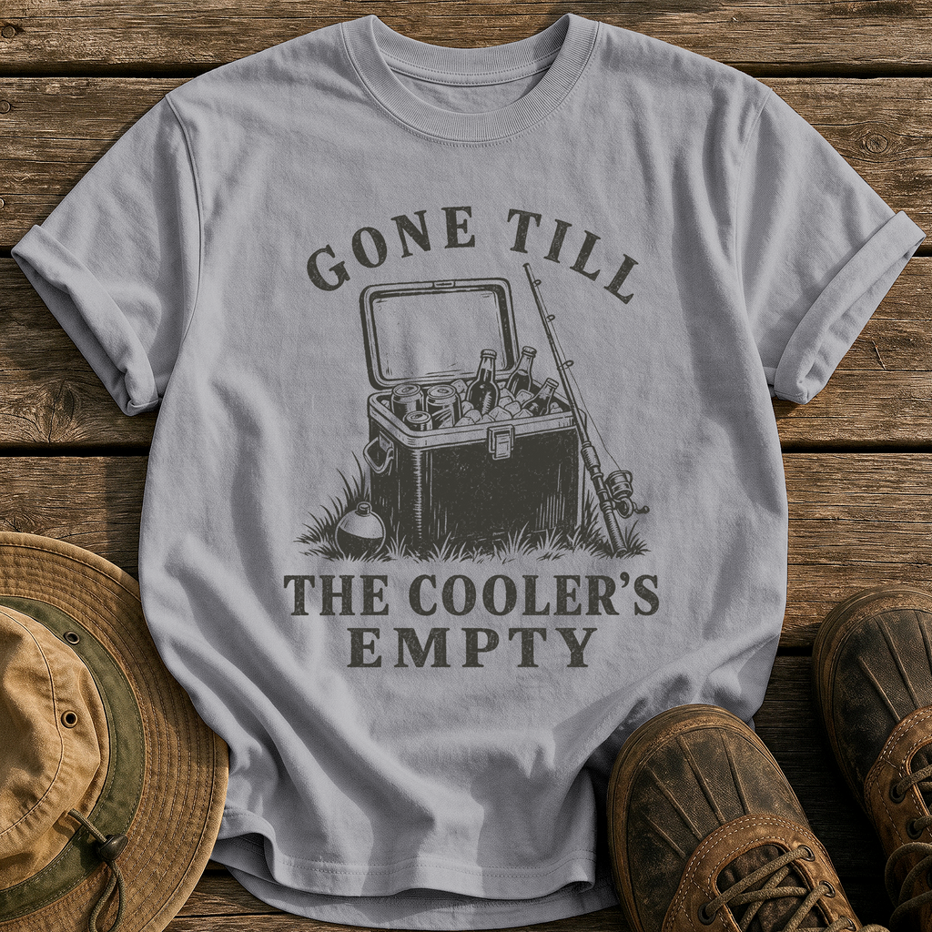 Gone Till The Cooler's Empty tee - Grey - front