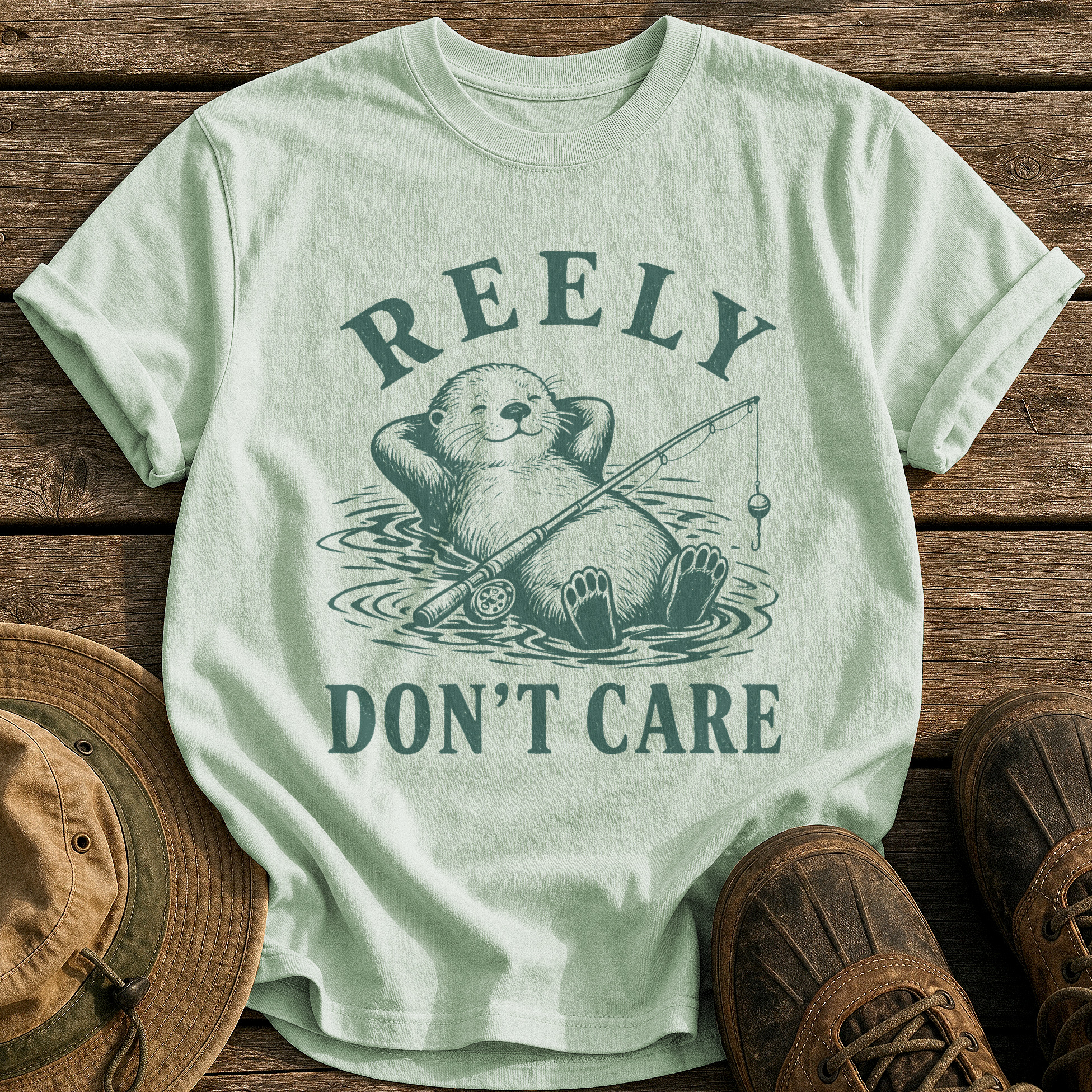 Reely Don't Care tee - Bay - front
