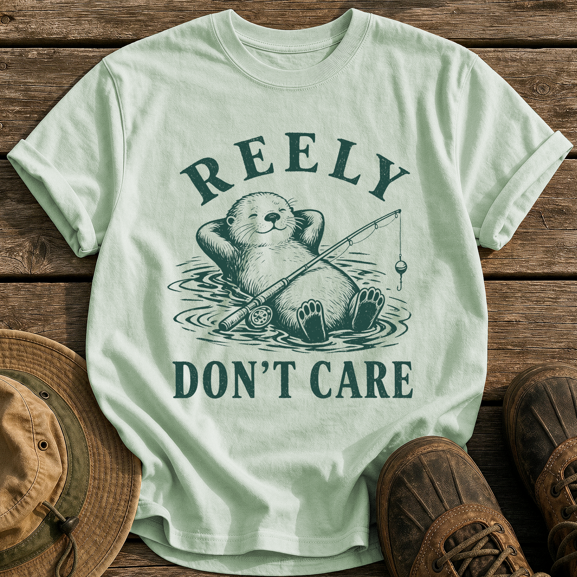 Reely Don't Care tee - Bay - front