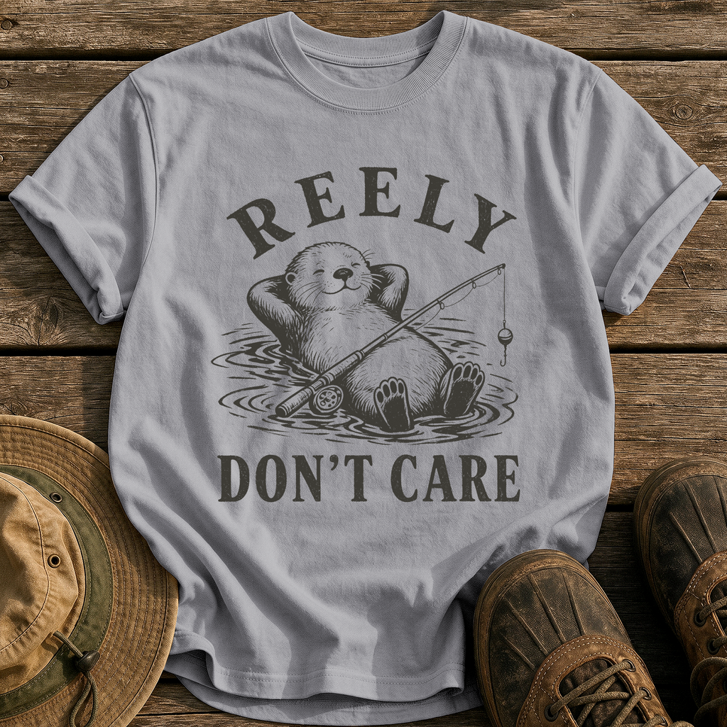 Reely Don't Care tee - Grey - front