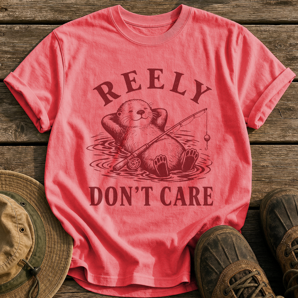 Reely Don't Care tee - Watermelon - front