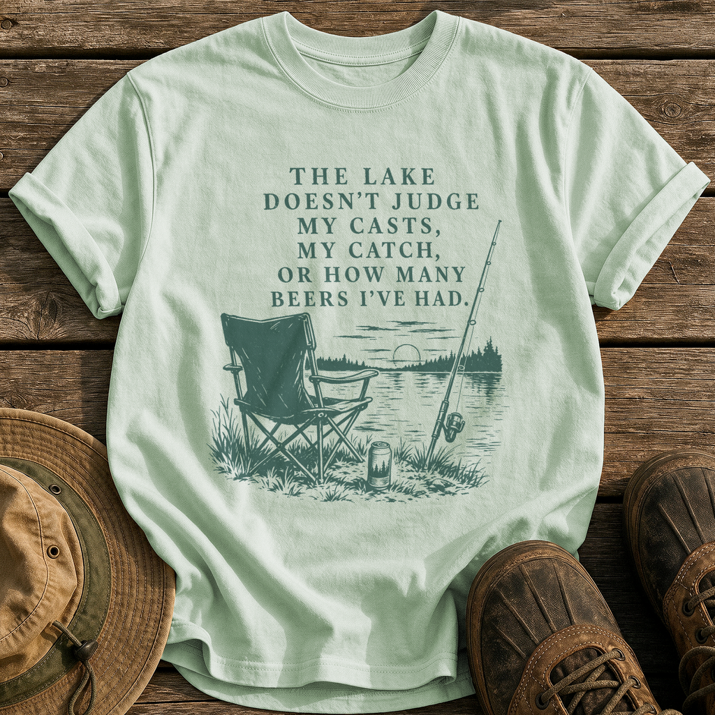 The Lake Doesn't Judge tee - Bay - front