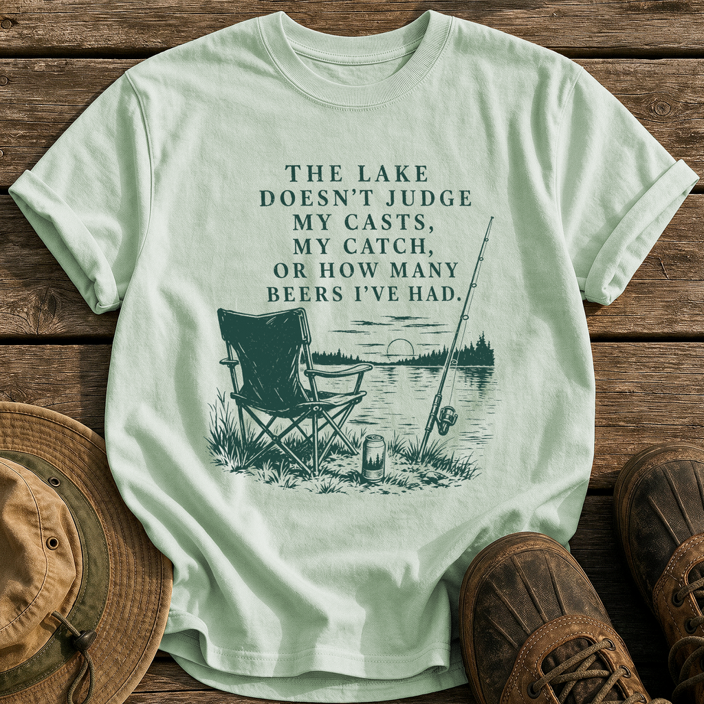 The Lake Doesn't Judge tee - Bay - front