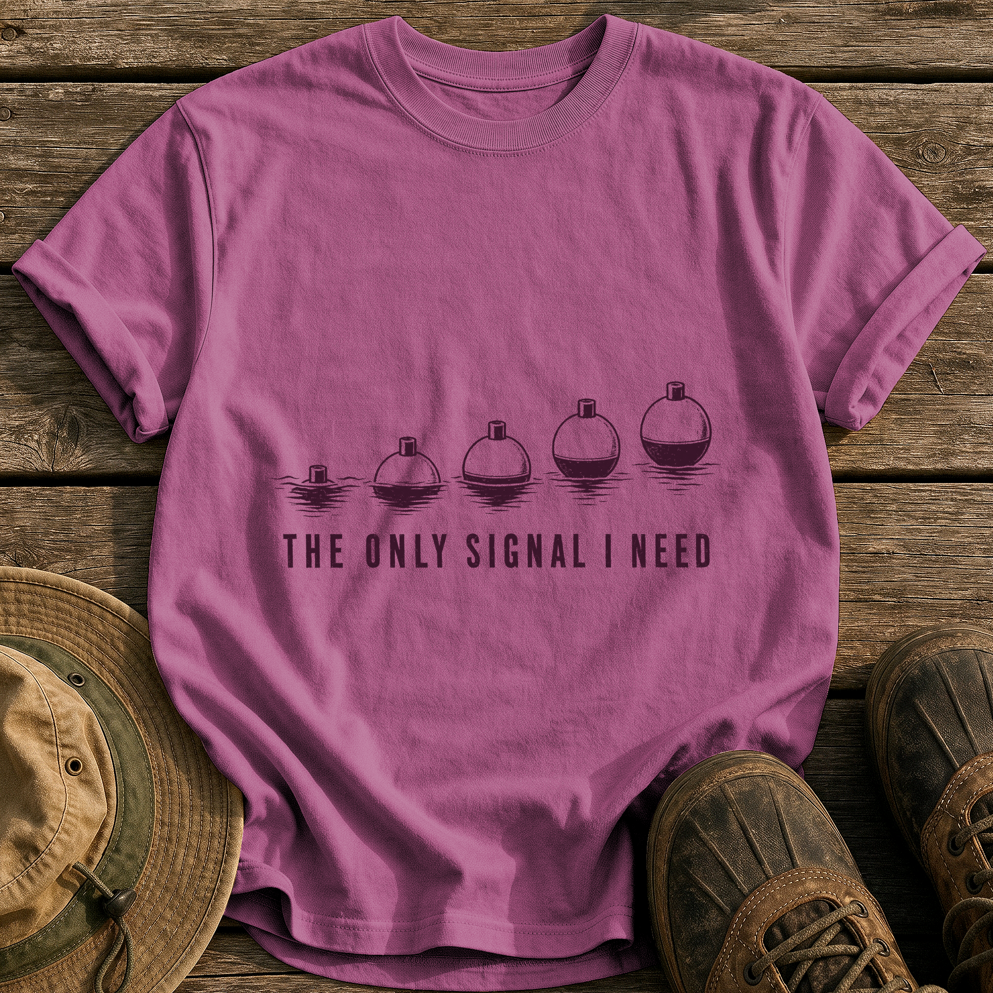 The Only Signal I Need tee - Berry - front