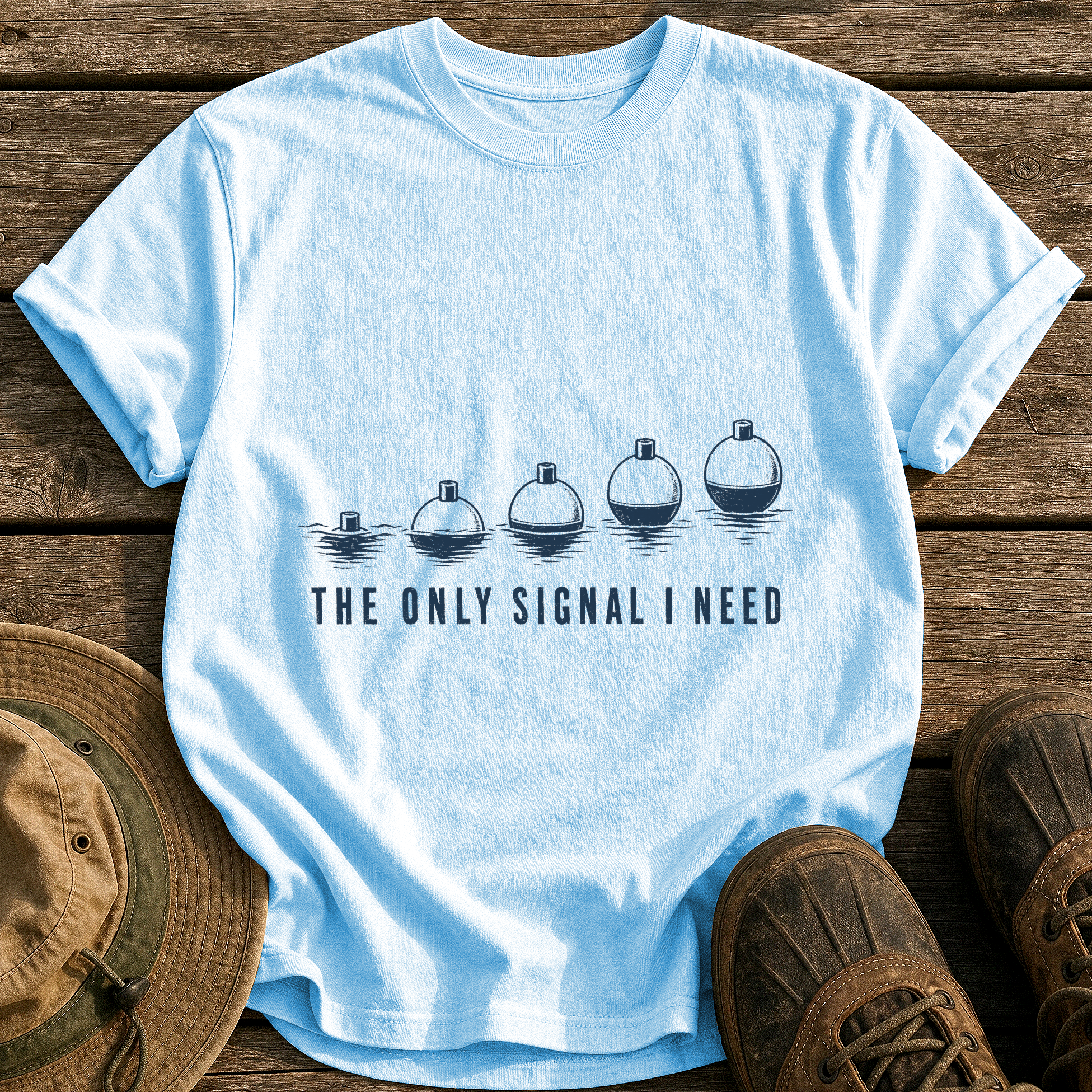 The Only Signal I Need tee - Chambray - front