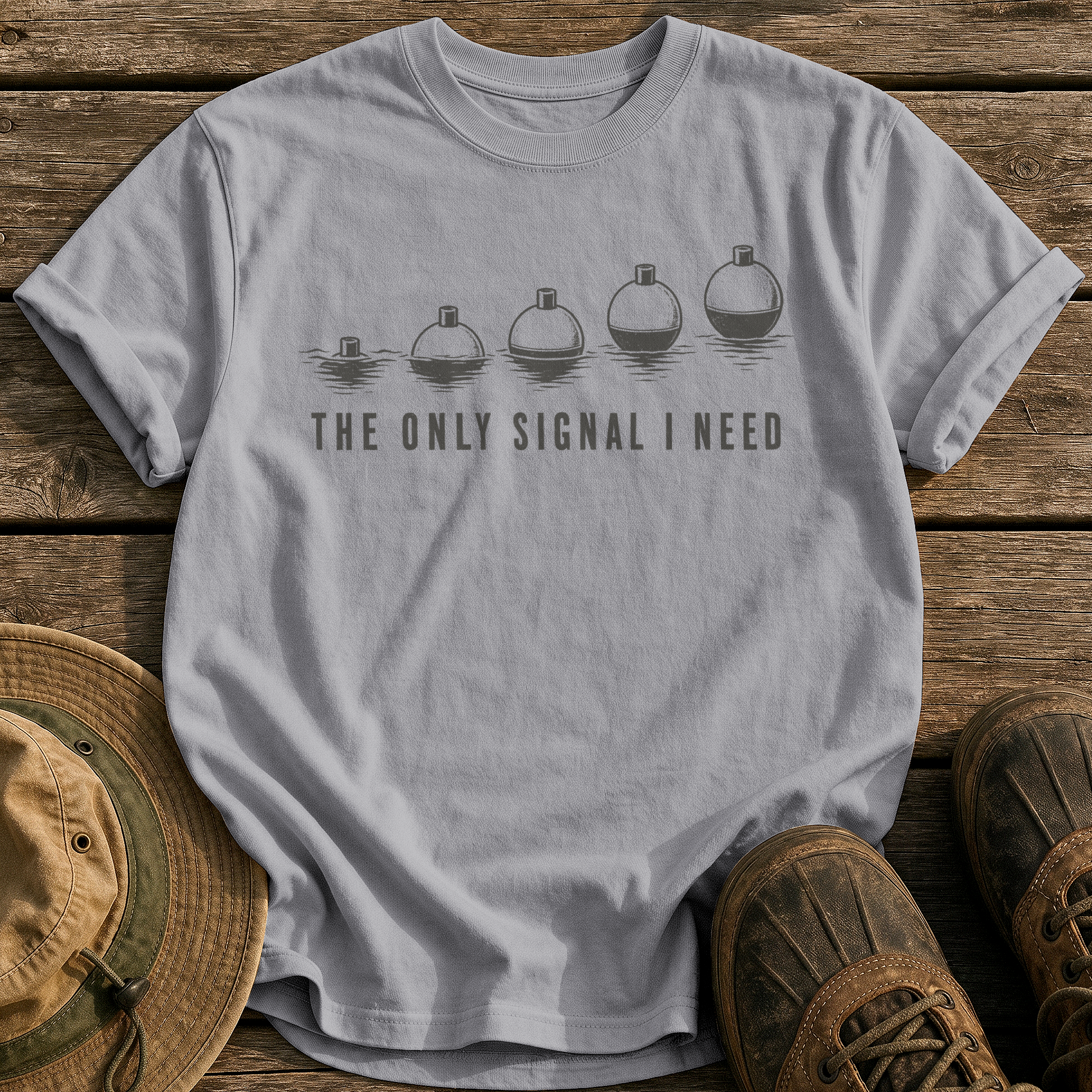 The Only Signal I Need tee - Grey - front